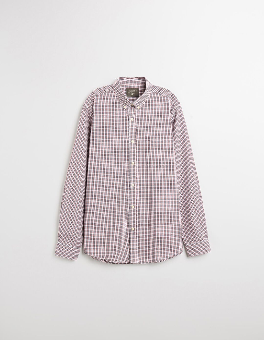 Camisa de Xadrez, Homem, Vermelho Escuro 