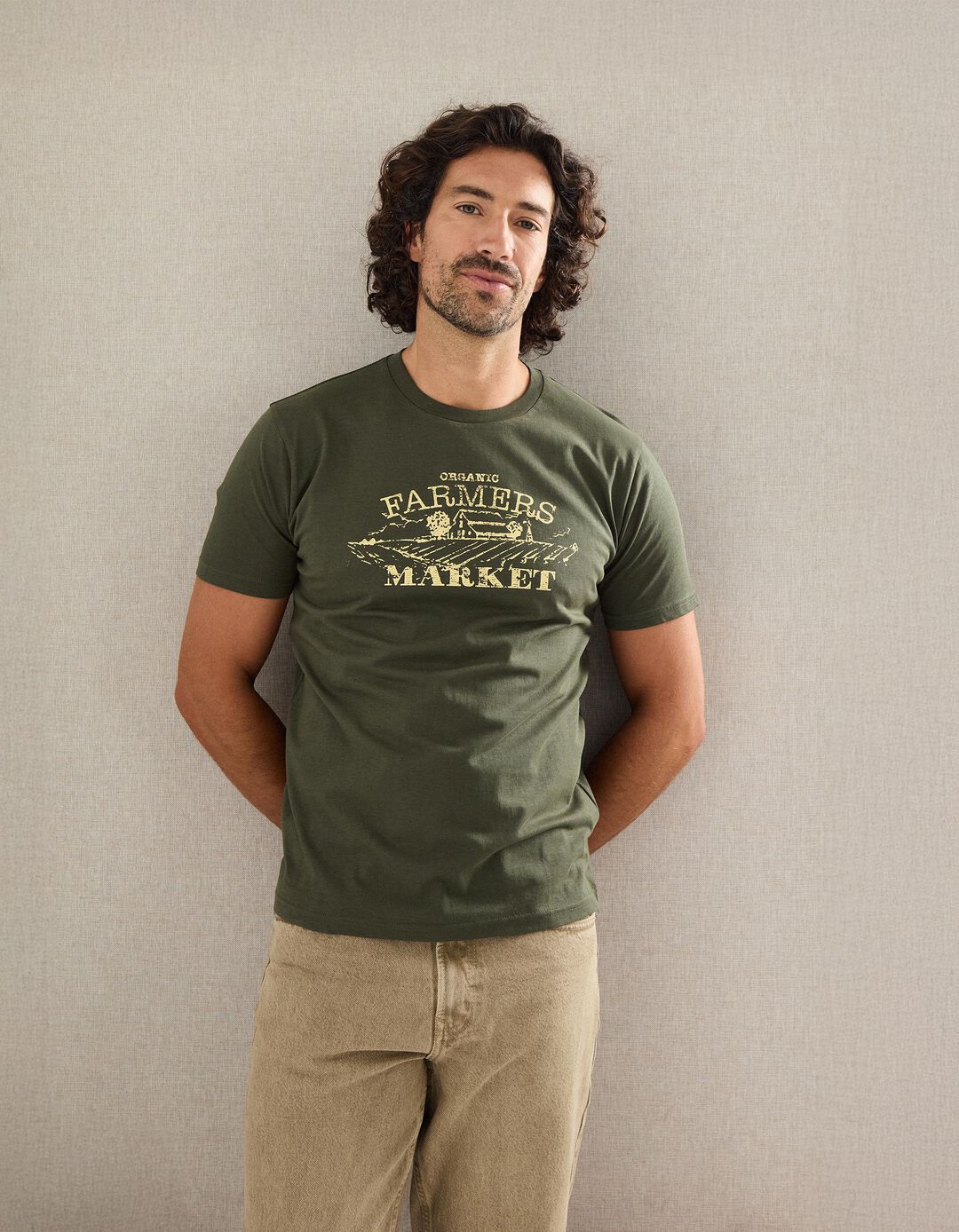 T-shirt Print, Homem, Verde Escuro