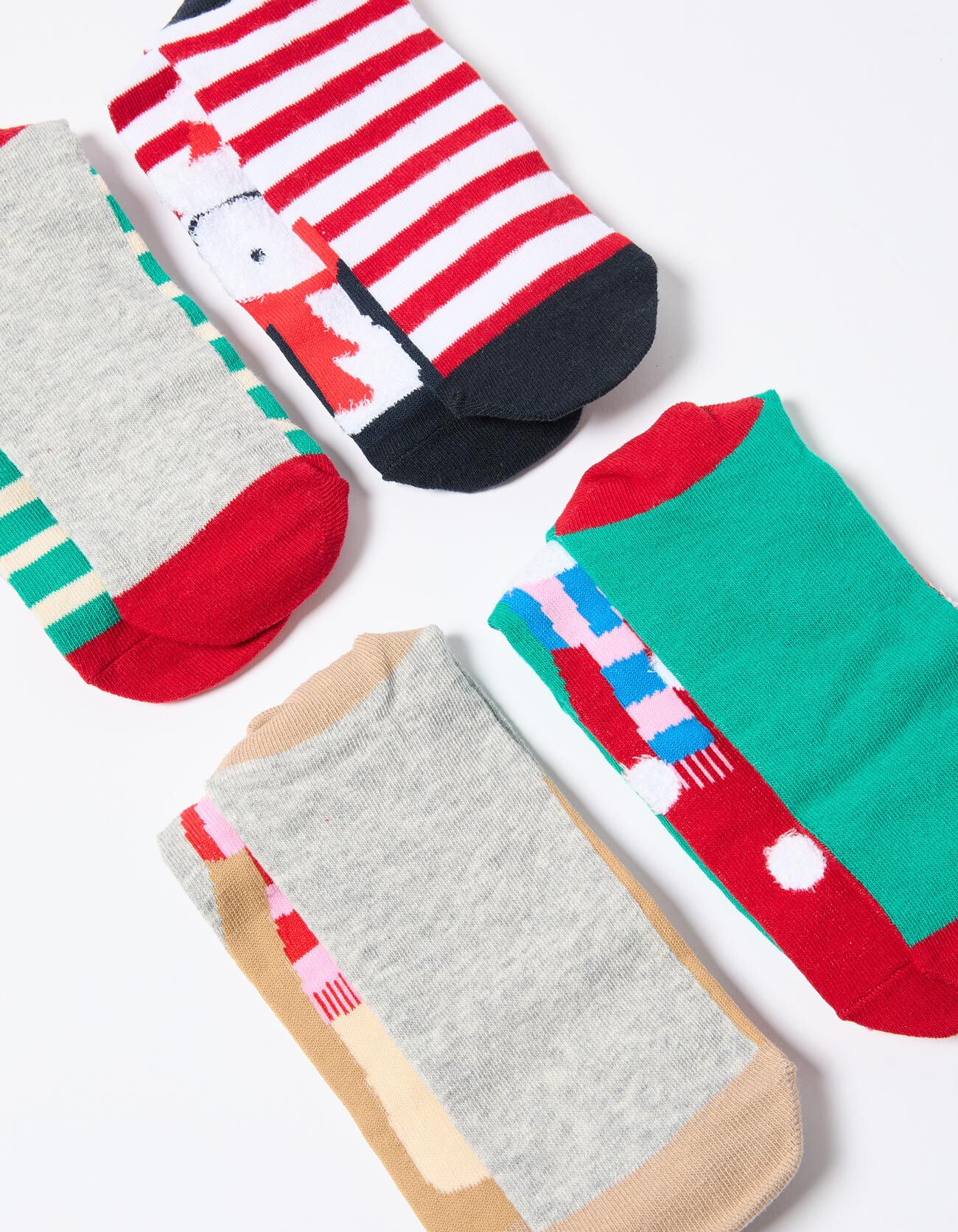 Comprar Online Pack 4 Pares de Meias de Natal, Mulher, Vermelho