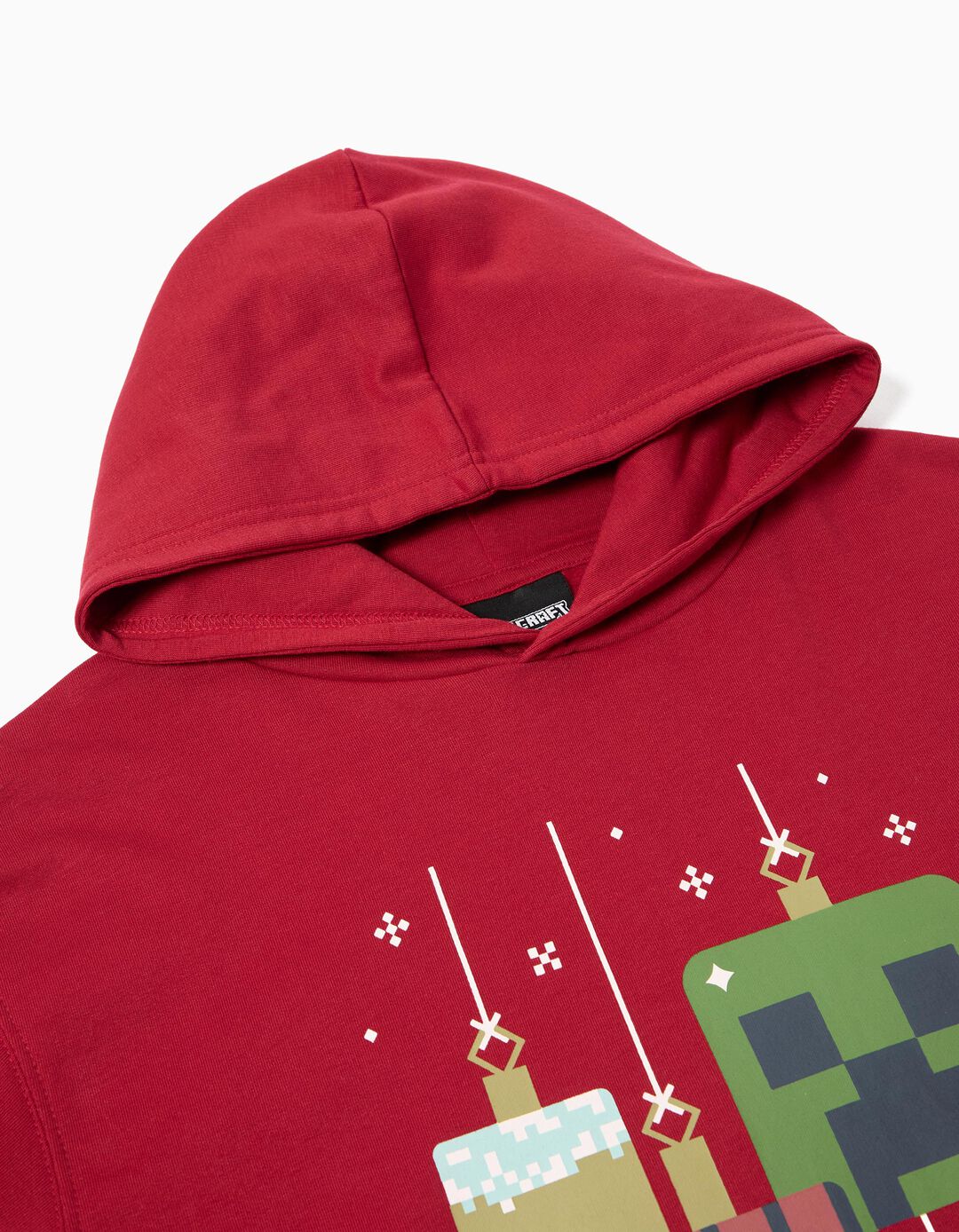 Sweatshirt Capuz 'Minecraft', Menino, Vermelho