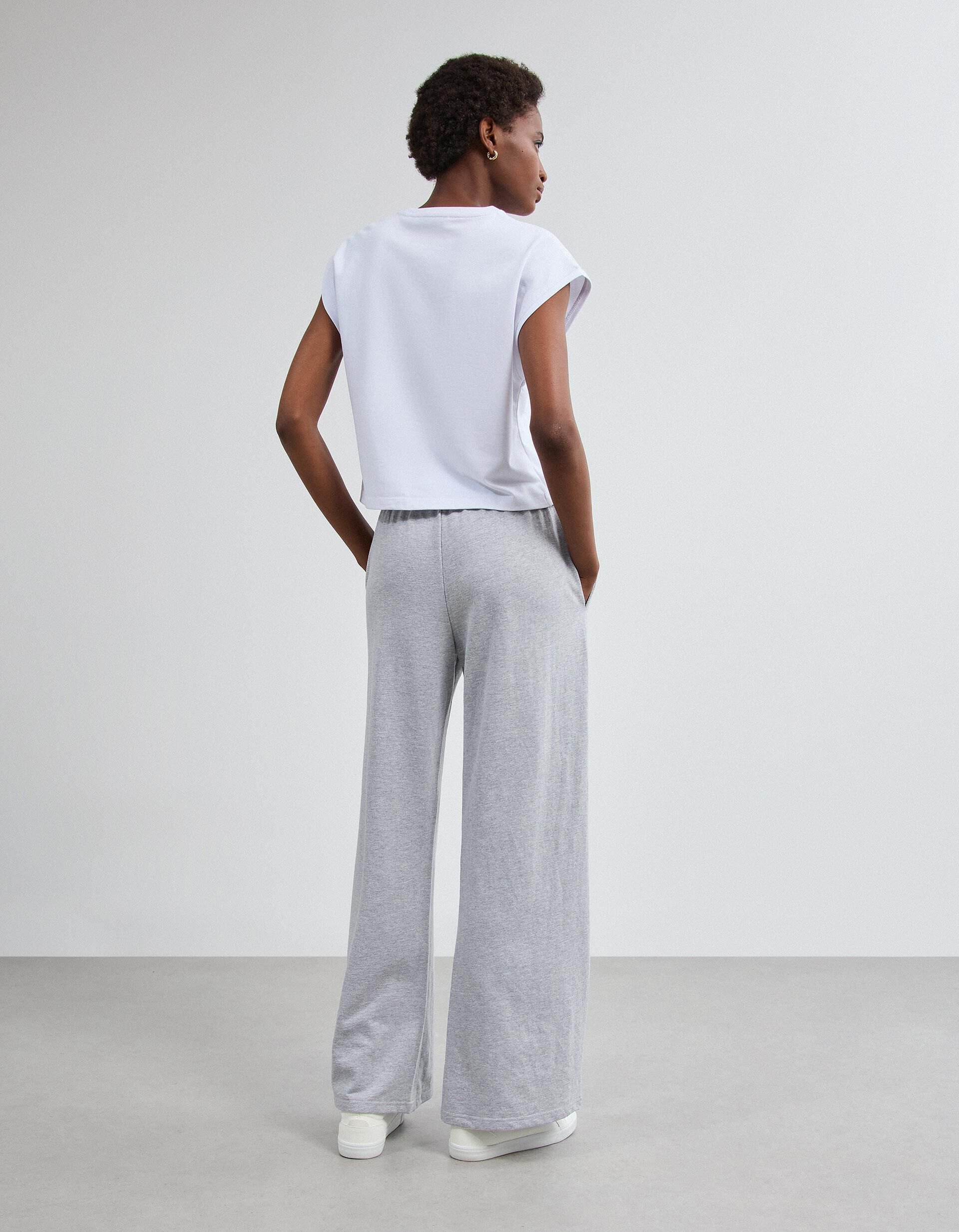 Comprar Online Cal&ccedil;as Jogger Wide Leg, Mulher, Cinzento