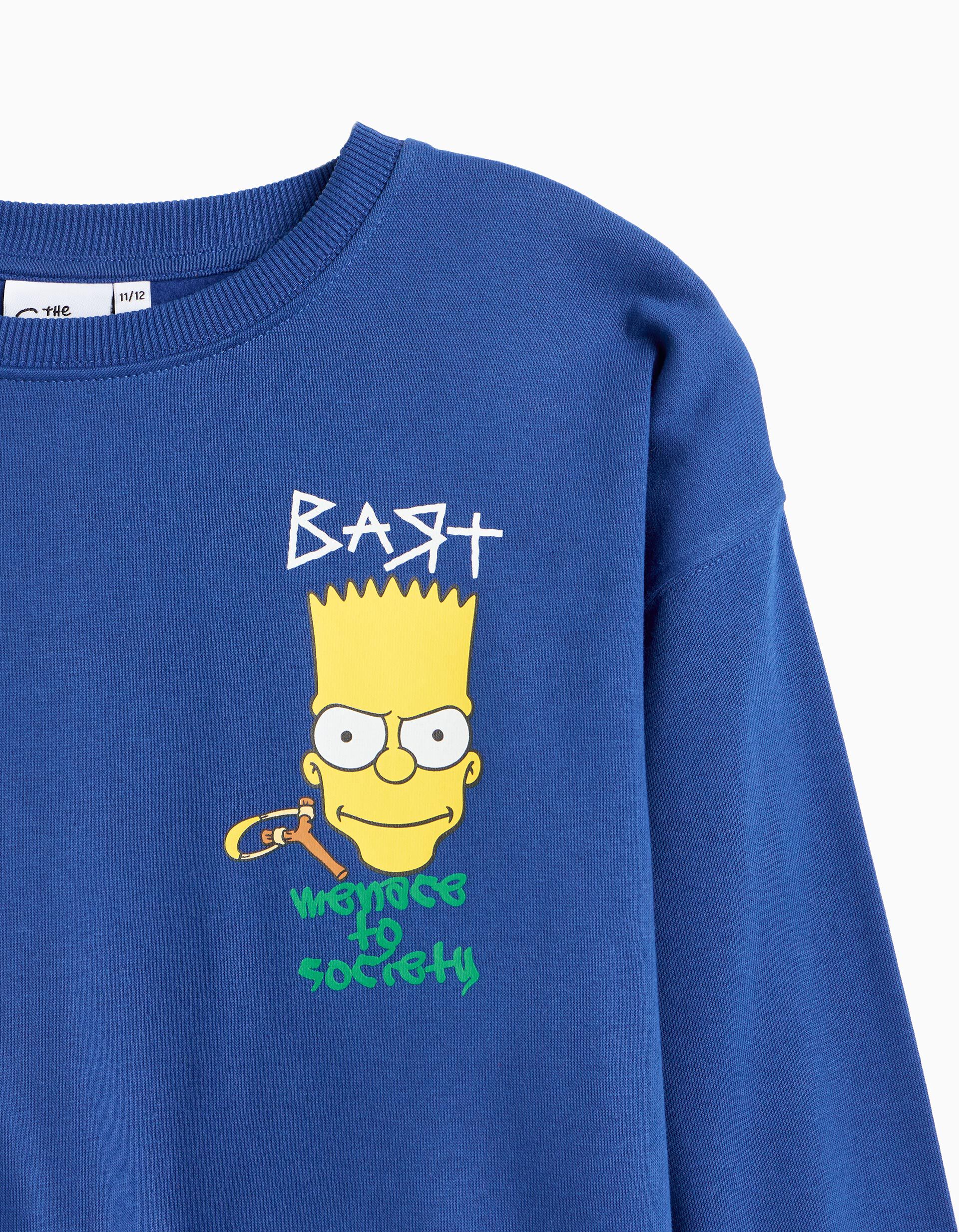 Comprar Online Sweatshirt Cardada 'Bart' Simpsons, Menino, Azul