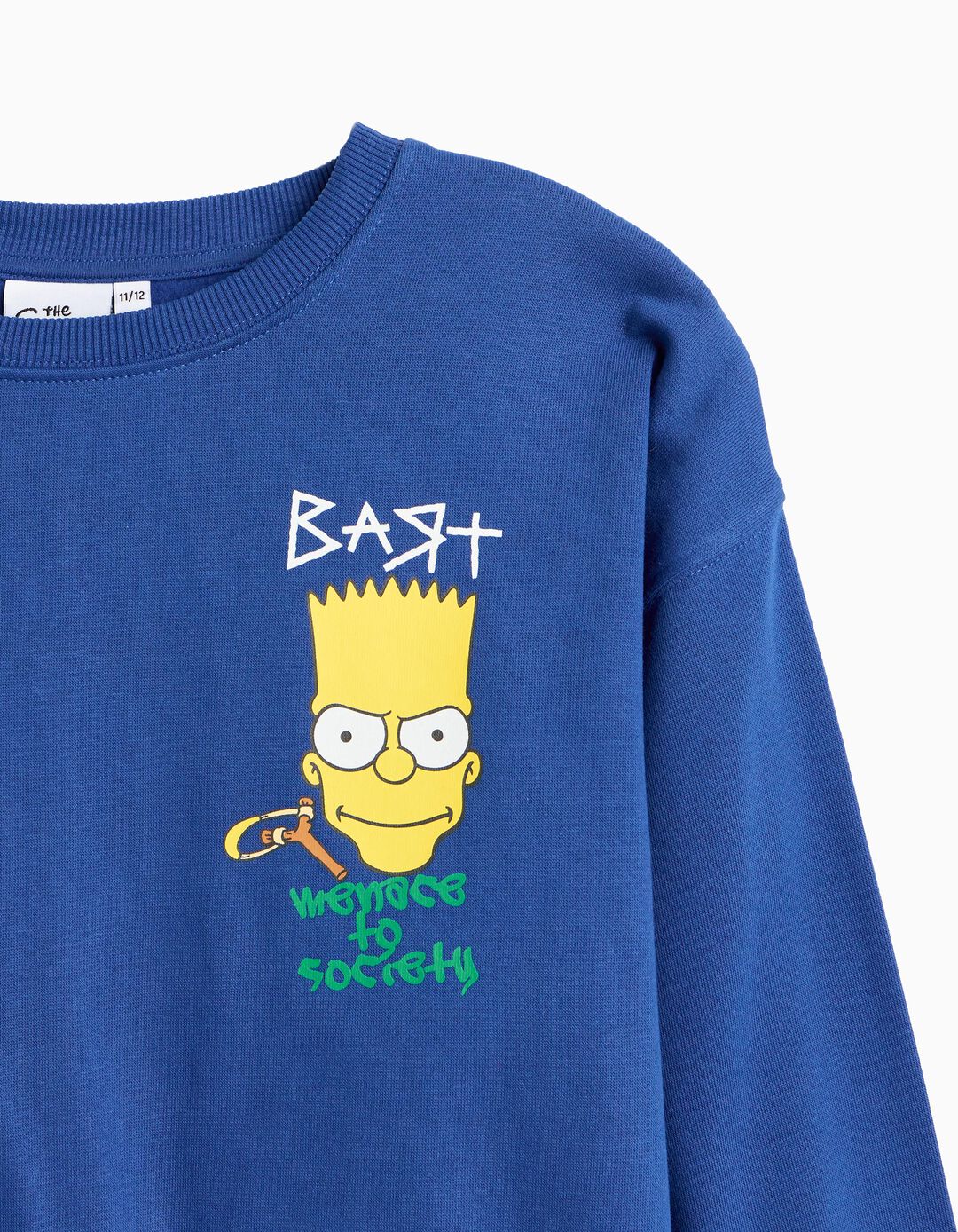 Sweatshirt Cardada 'Bart' Simpsons, Menino, Azul
