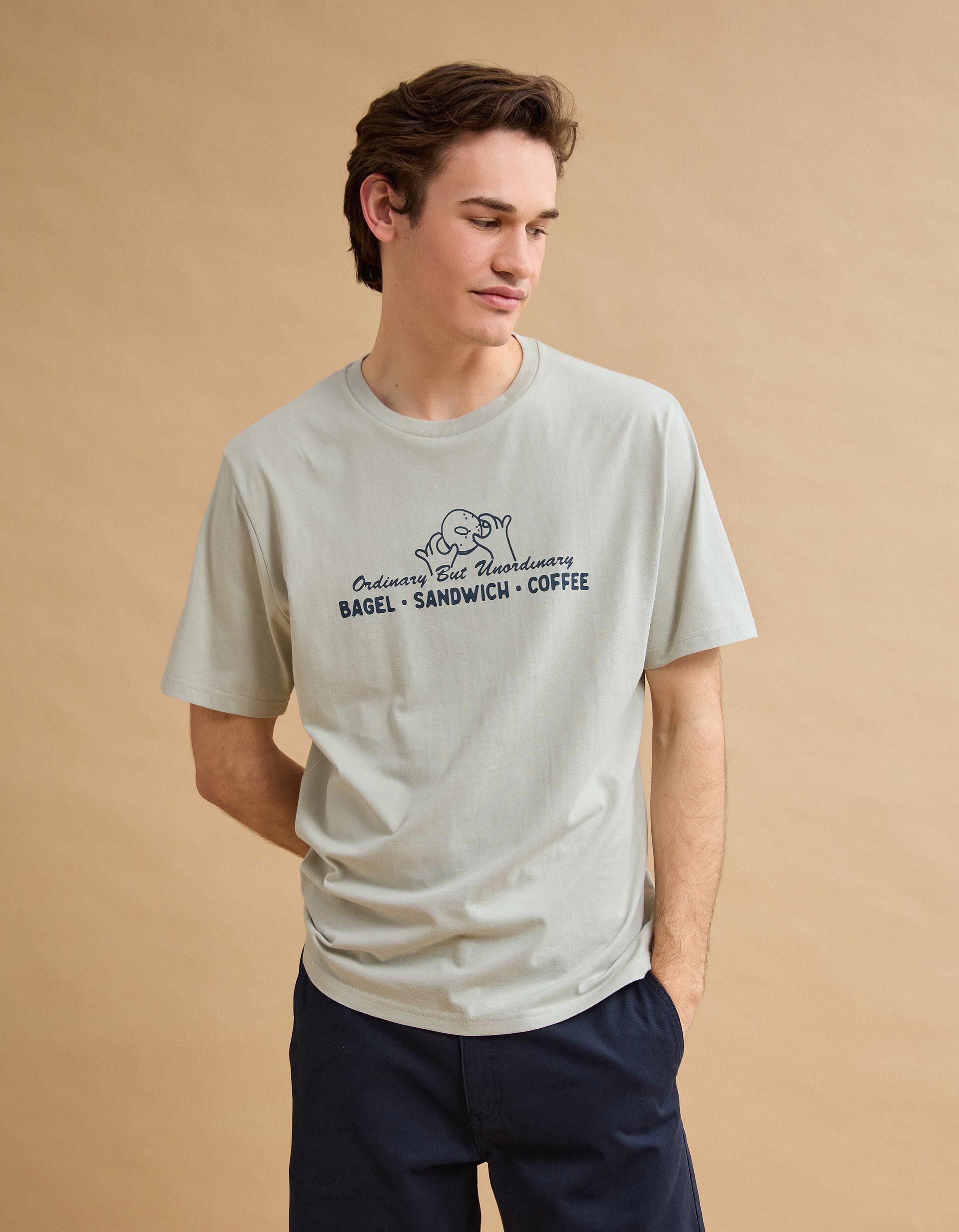 Comprar Online T-shirt Jersey Estampado, Homem, Cinzento