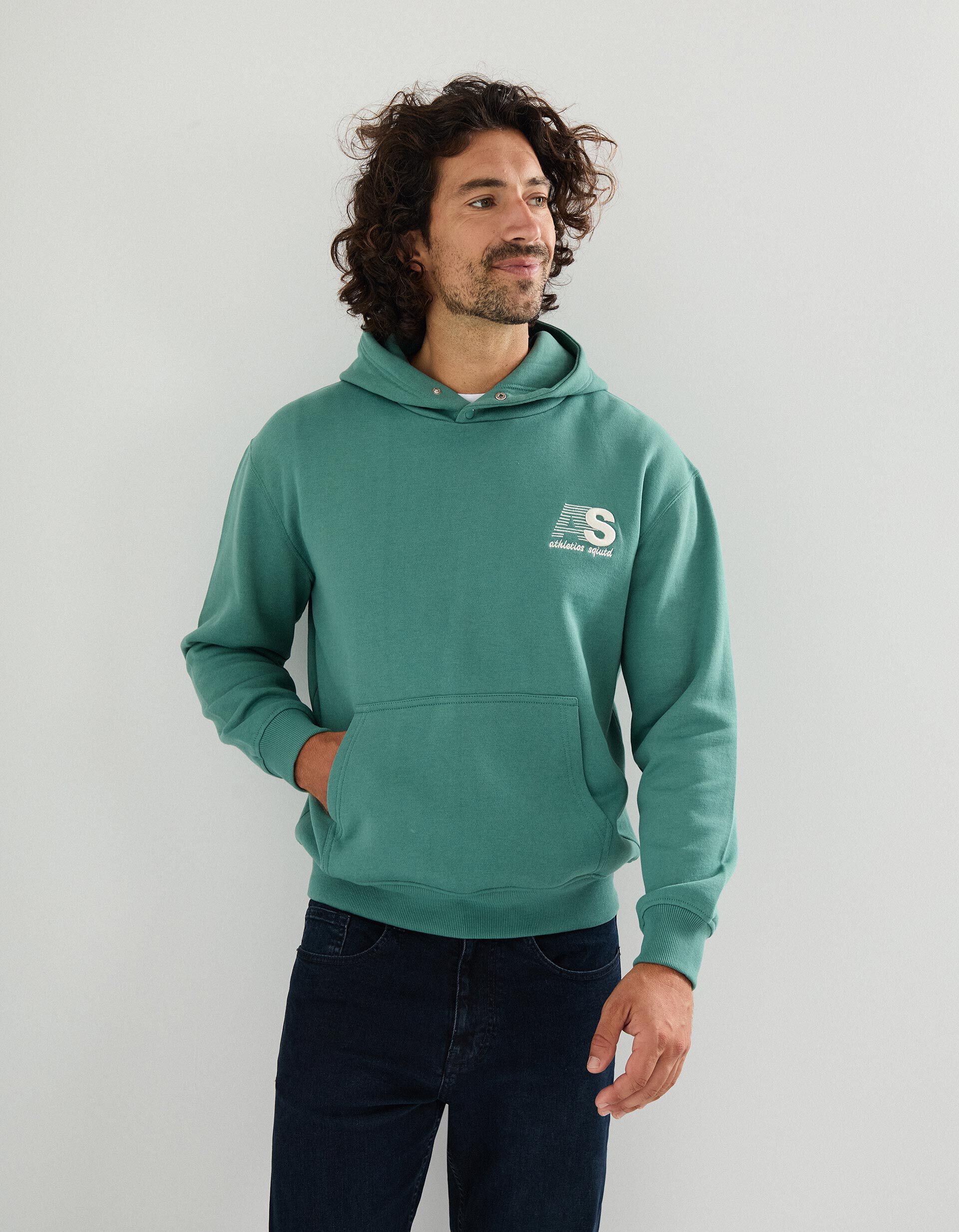 Comprar Online Sweatshirt com Capuz, Homem, Verde Escuro