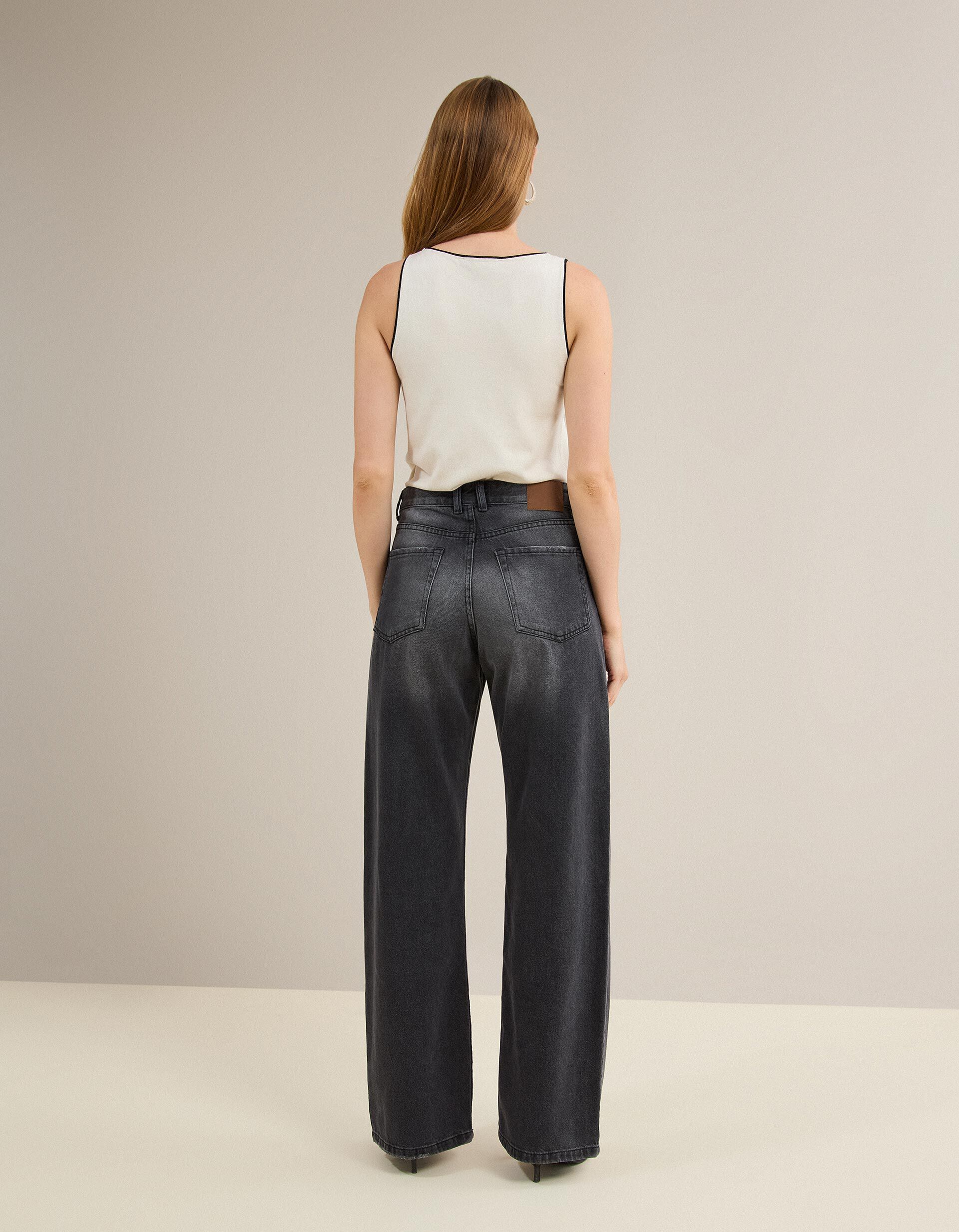 Comprar Online Cal&ccedil;as De Ganga 'Wide Leg', Mulher, Cinzento Escuro