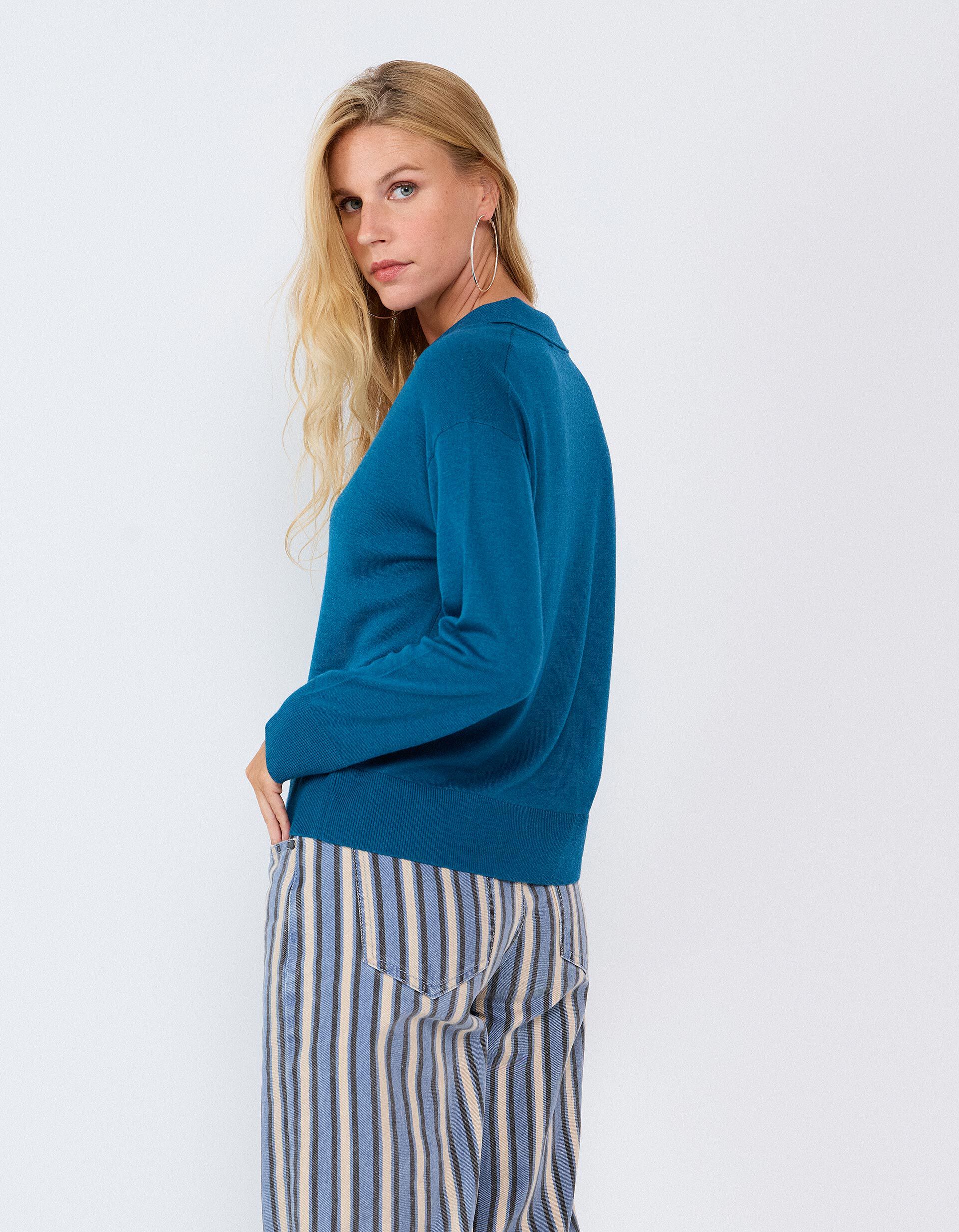 Comprar Online Sweater Polo, Mulher, Azul