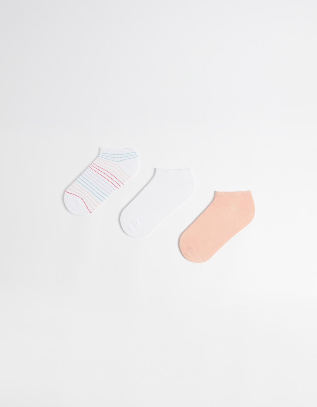 3 Pairs of Ankle Socks Pack, Women, Multicolour