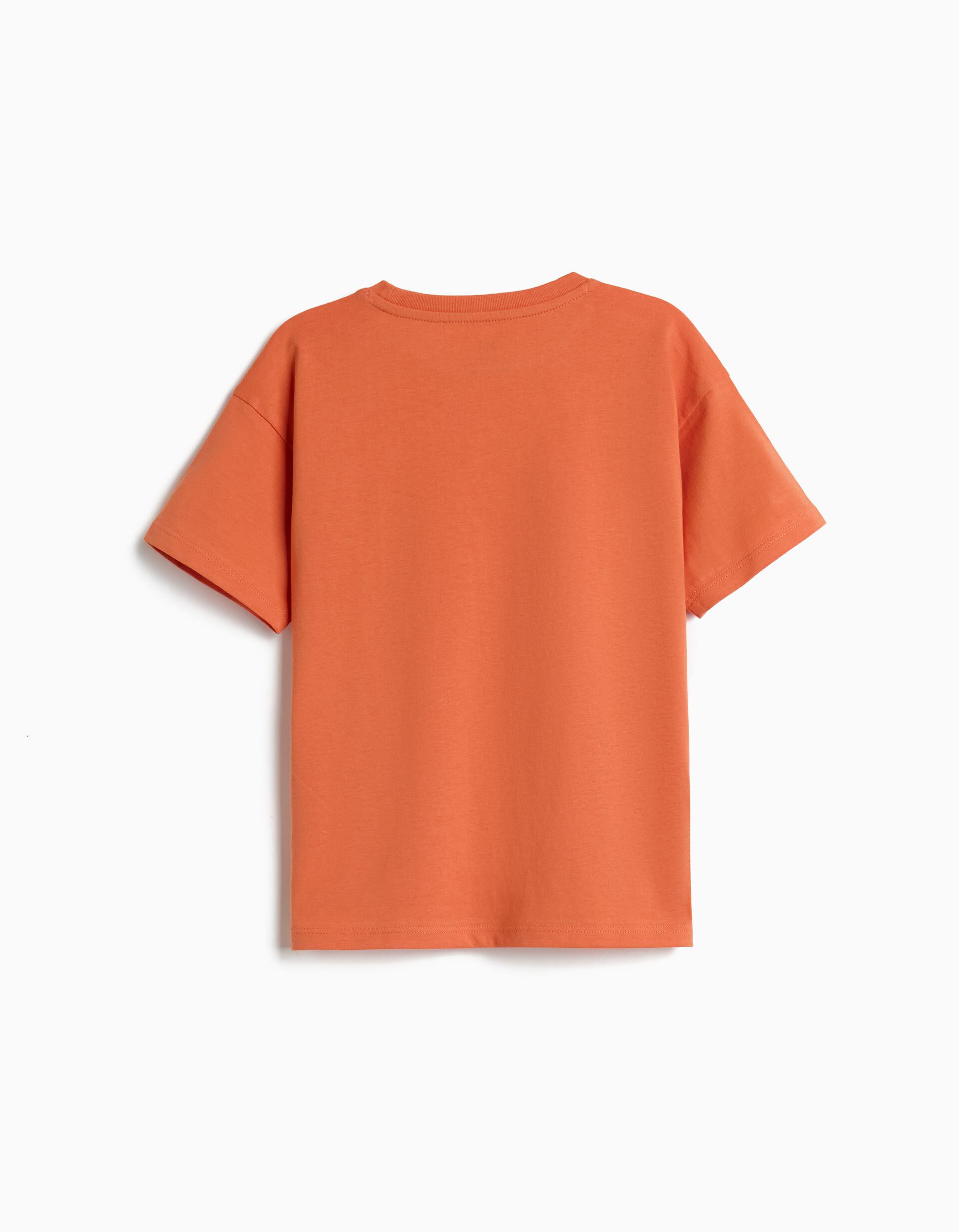 Comprar Online T-shirt Estampada, Menino, Laranja Escuro