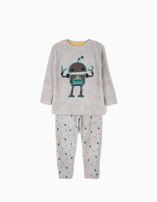 Pijama Polar para Menino 'Robots', Cinza