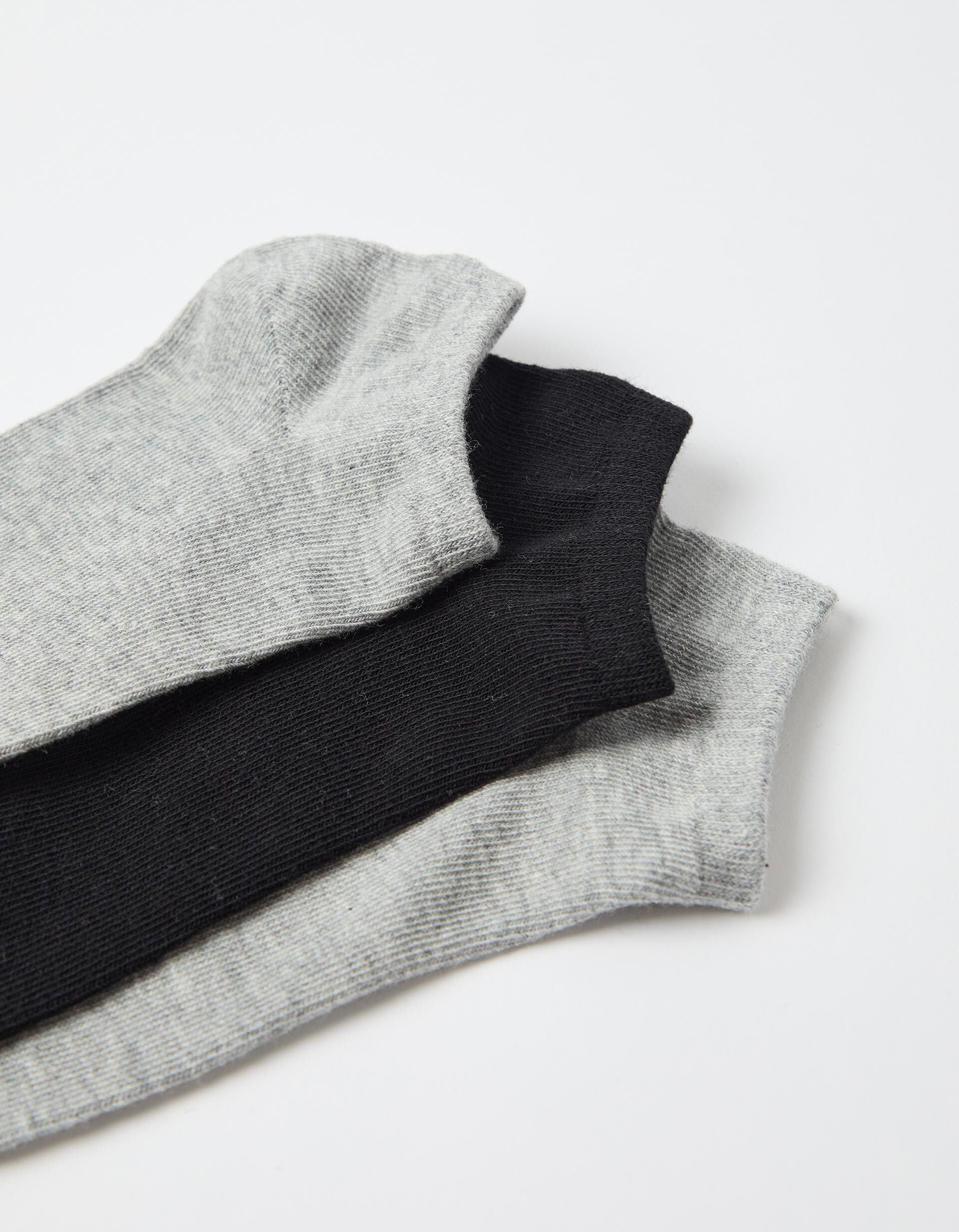 Comprar Online Pack 3 Pares de Meias Tornozelo, Mulher, Cinzento Claro