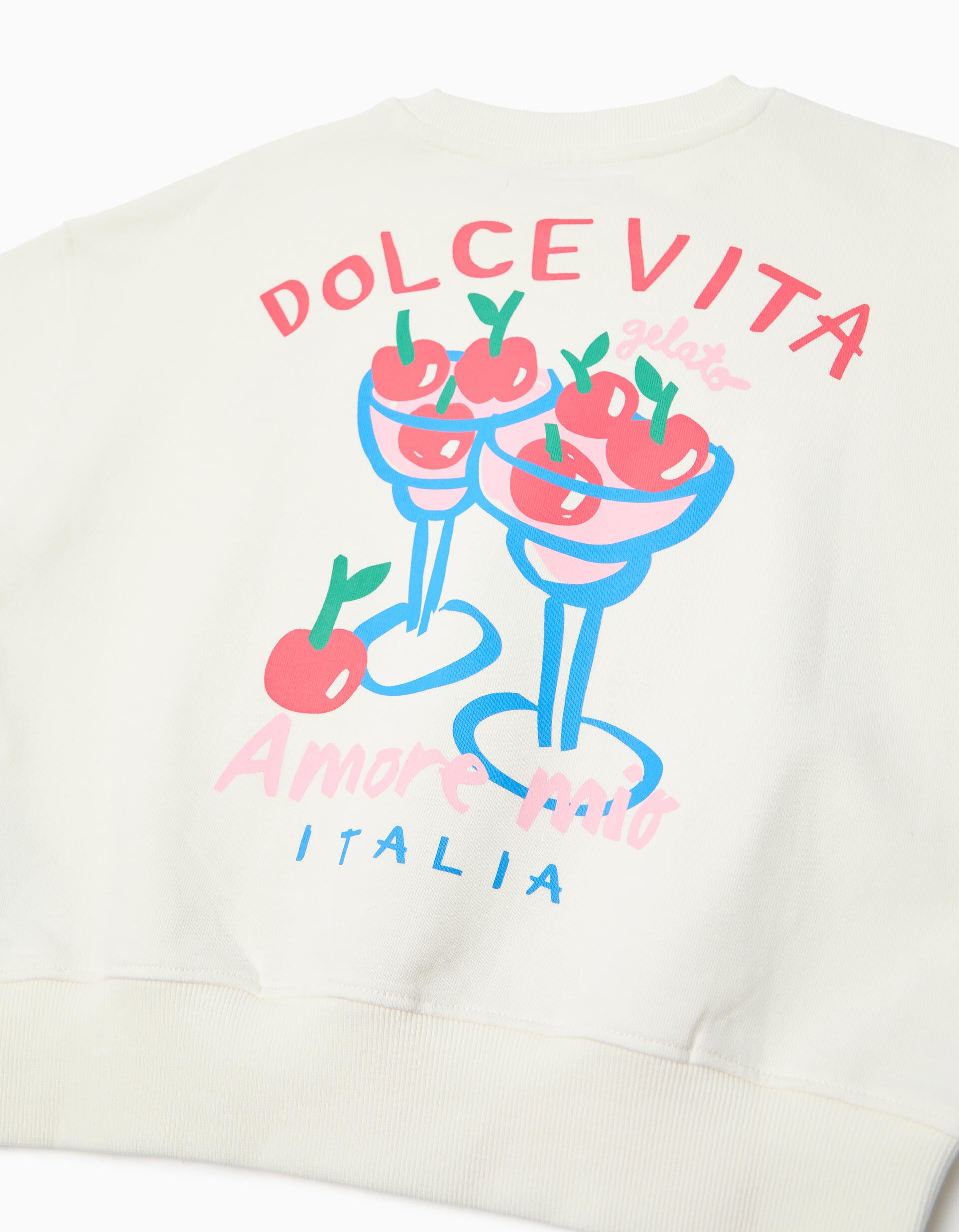 Comprar Online Sweatshirt de Felpa, Menina, Branco