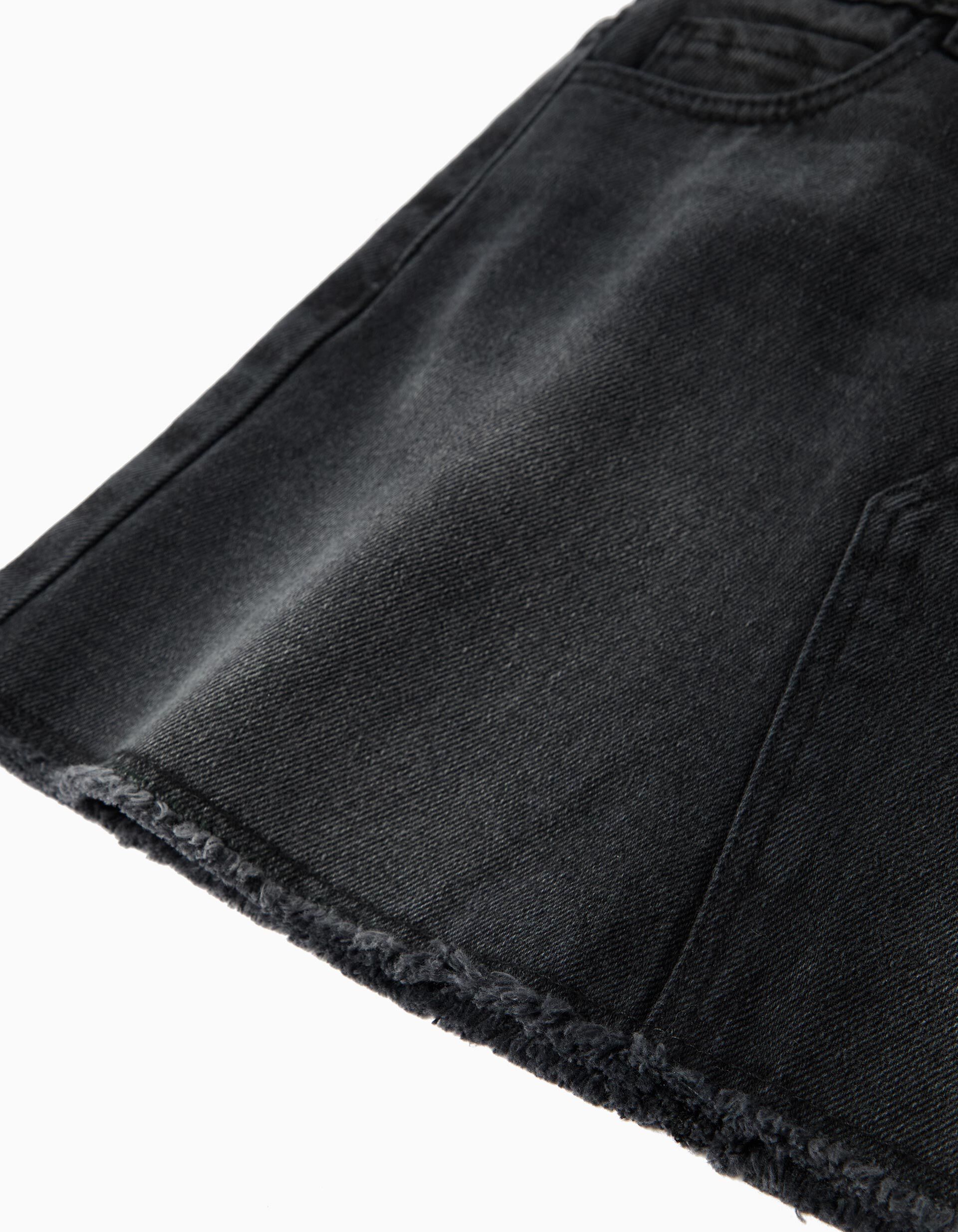 Comprar Online Mini-saia de Ganga, Menina, Cinzento Escuro 