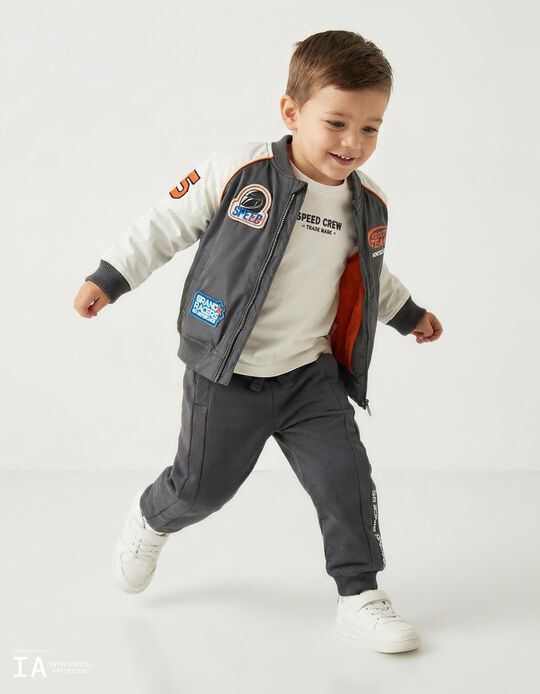 Comprar Online Casaco Bomber, Menino, Cinzento Escuro