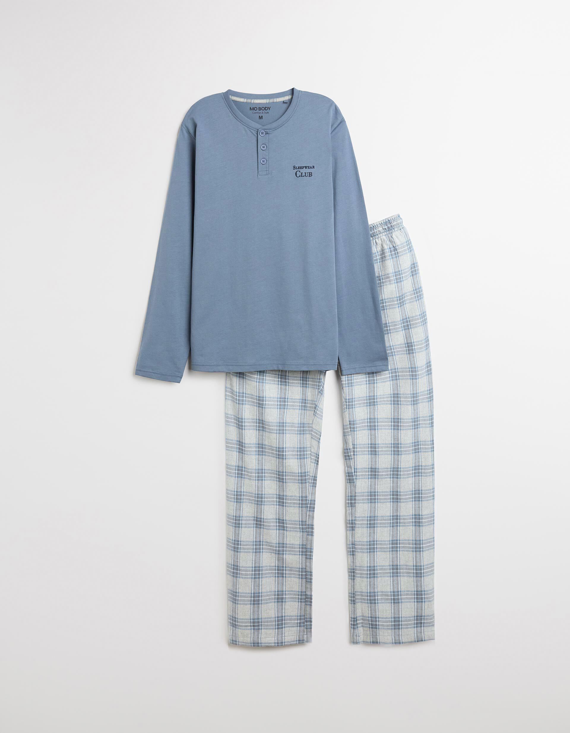 Comprar Online Pijama Xadrez, Homem, Azul 