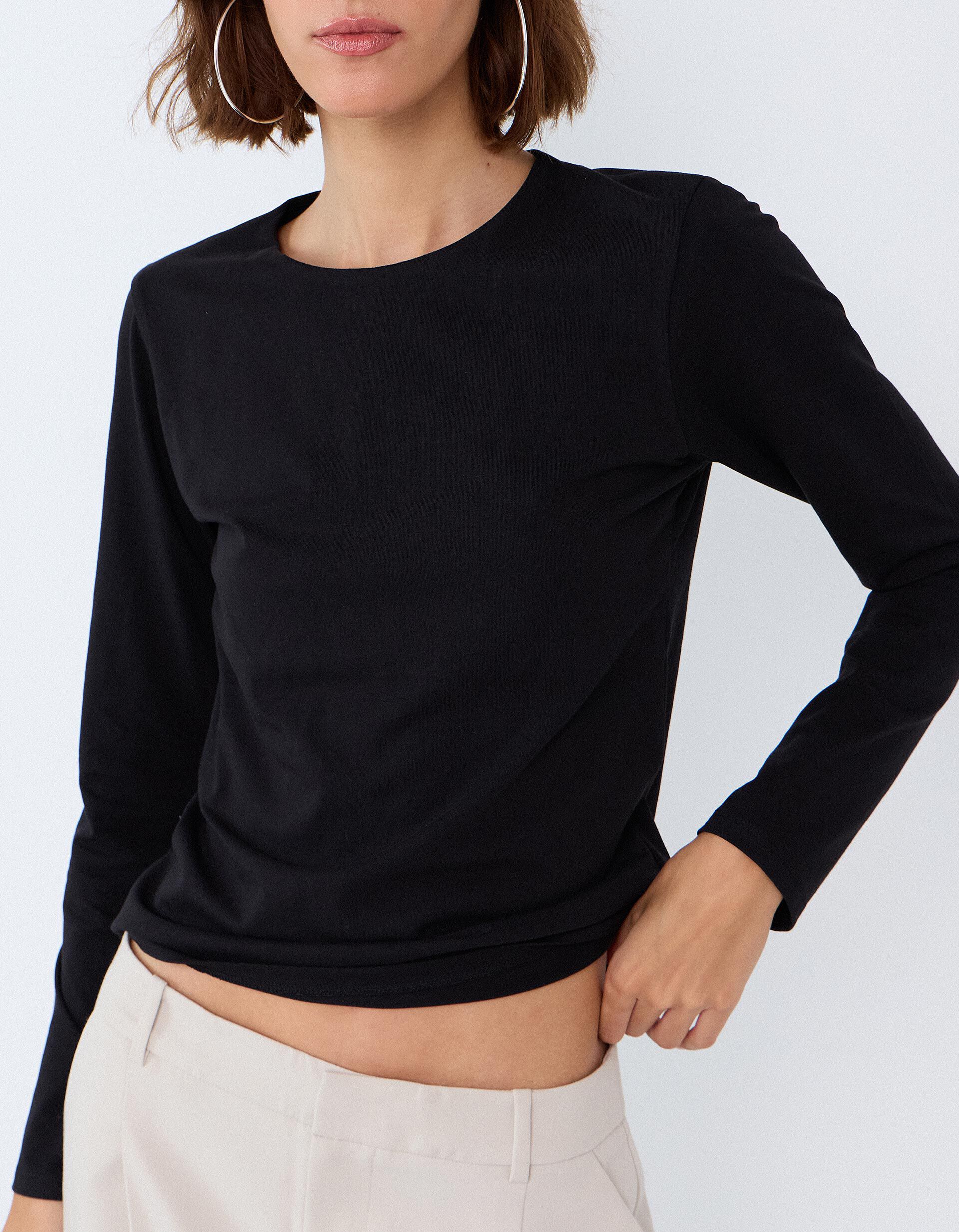 Comprar Online Camisola De Manga Comprida, Mulher, Preto