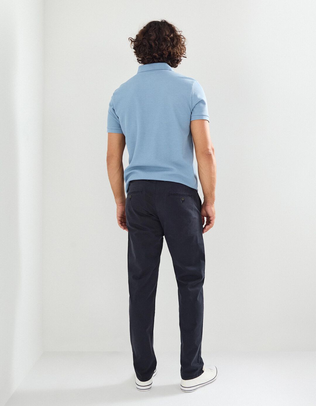 Calças Chino Slim, Homem, Azul Escuro