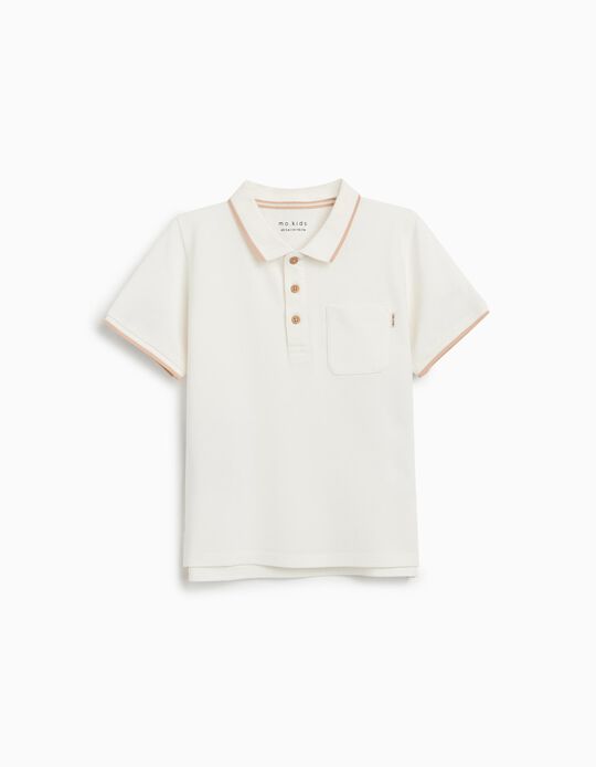 Comprar Online Polo Piquet Manga Curta, Menino, Branco