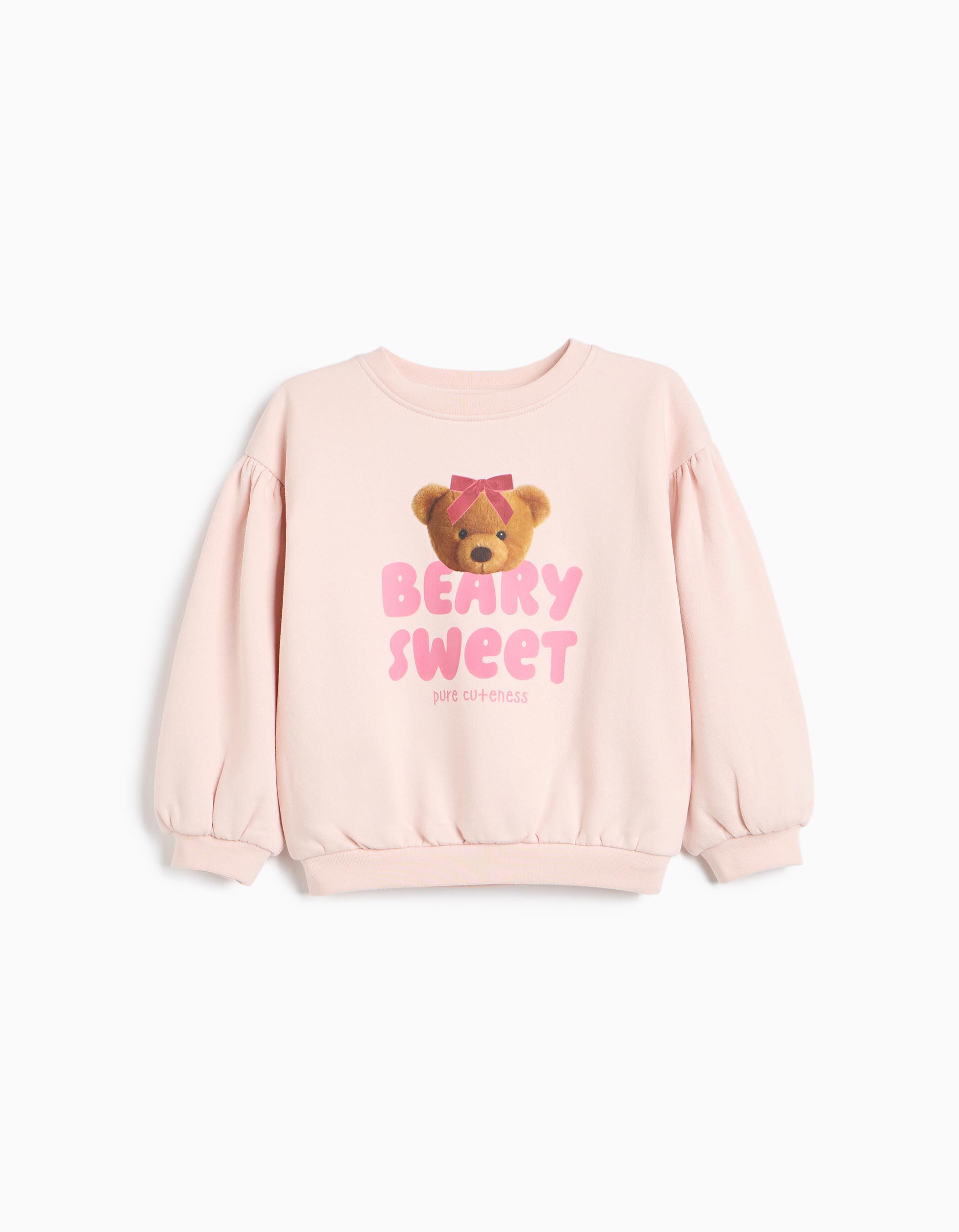 Comprar Online Sweatshirt Estampada, Menina, Rosa Claro