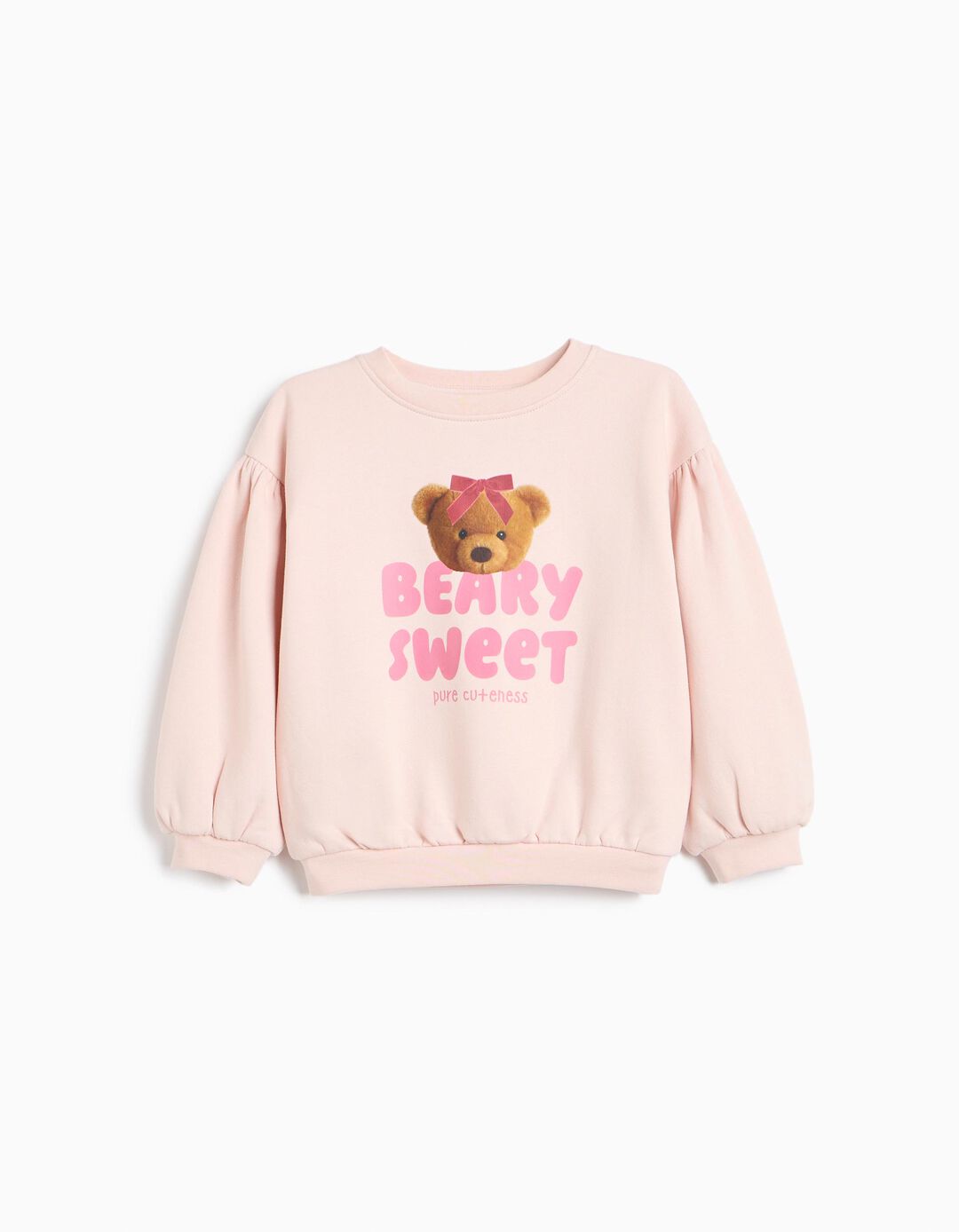 Sweatshirt Estampada, Menina, Rosa Claro