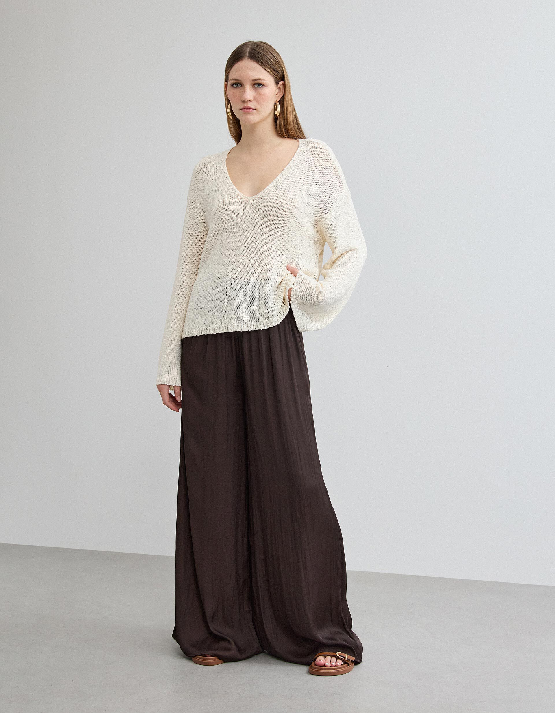 Comprar Online Cal&ccedil;as 'Wide', Mulher, Castanho