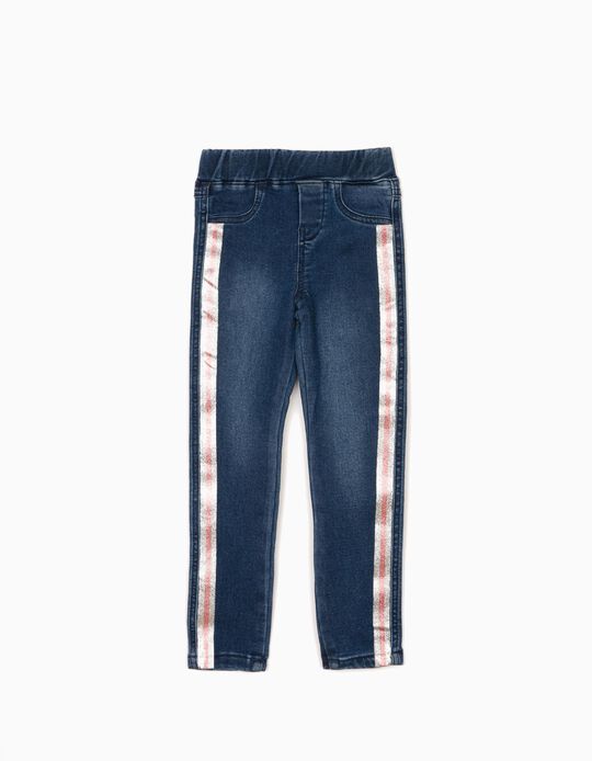Jeans with Silver & Pink Stripes