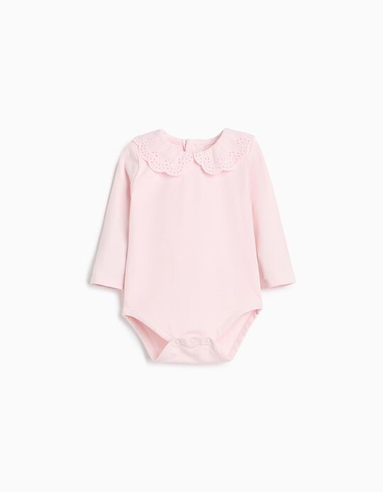Comprar Online Body De Manga Comprida, Rec&eacute;m-Nascido, Rosa Claro