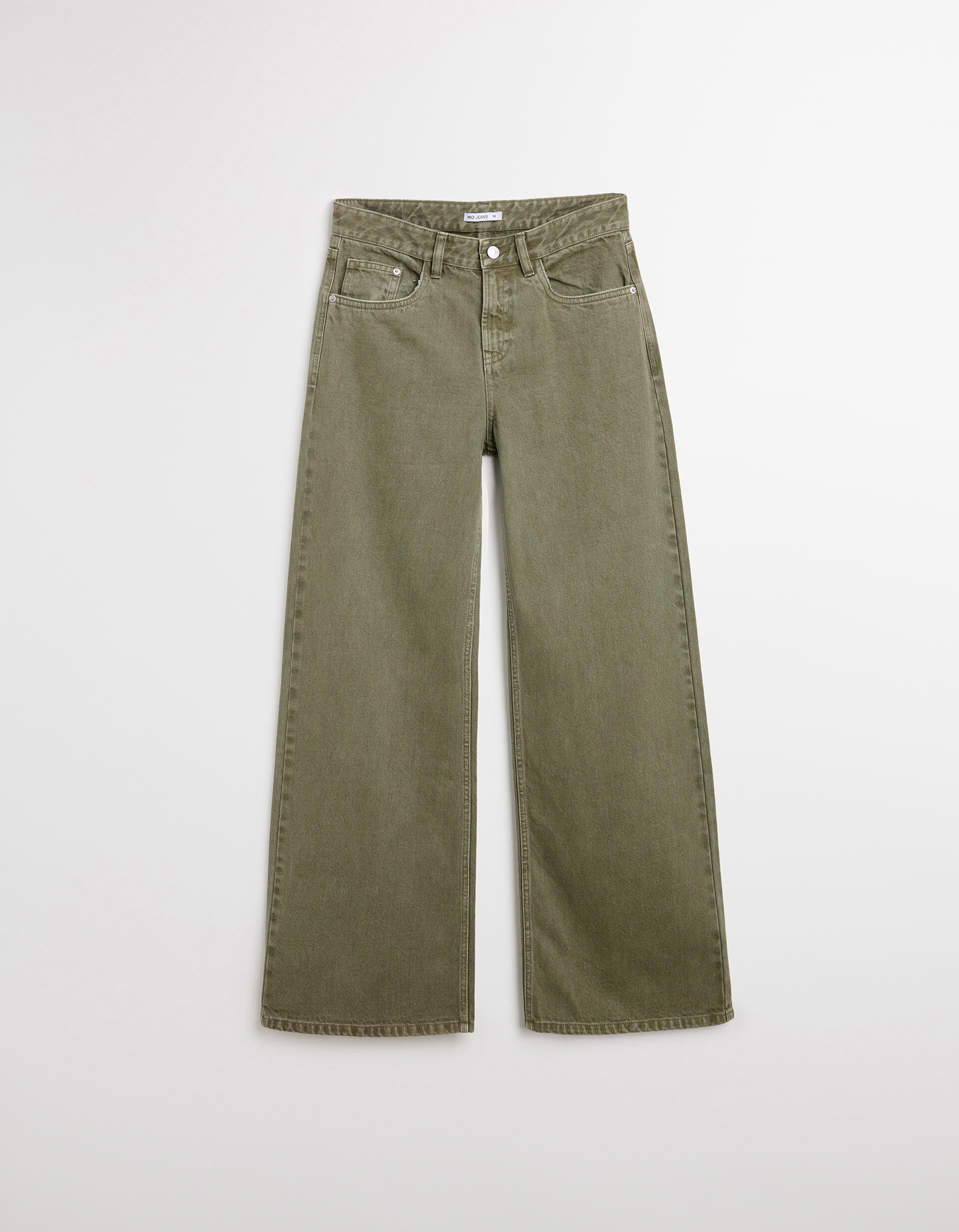 Comprar Online Cal&ccedil;as de Ganga 'Wide Leg', Mulher, Verde Escuro