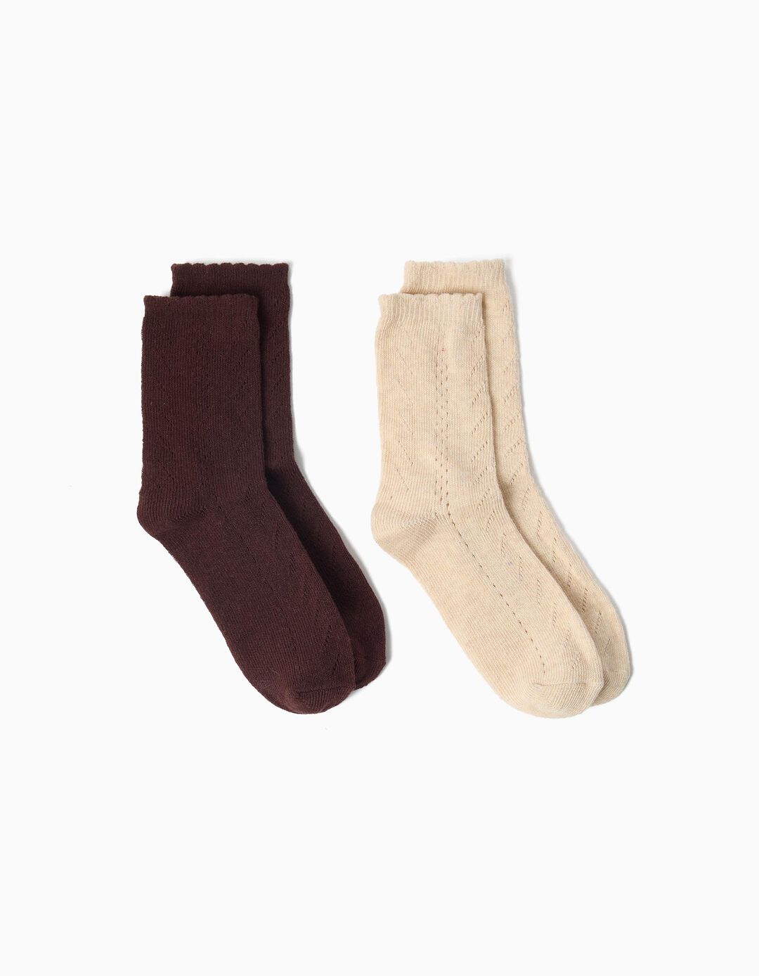 Pack 2 Pares De Meias, Menina, Bege