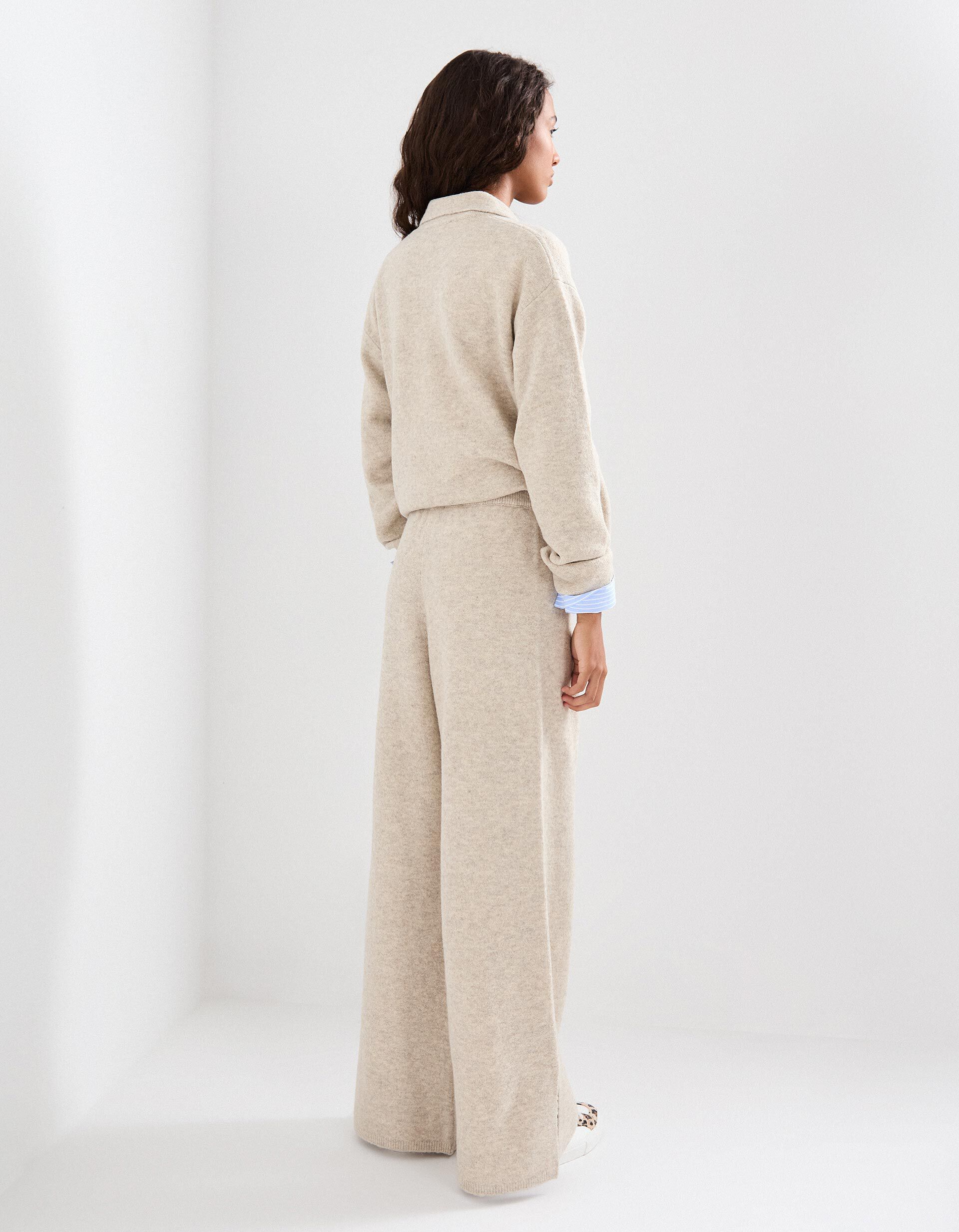 Comprar Online Cal&ccedil;as de Malha com L&atilde;, Mulher, Bege Claro