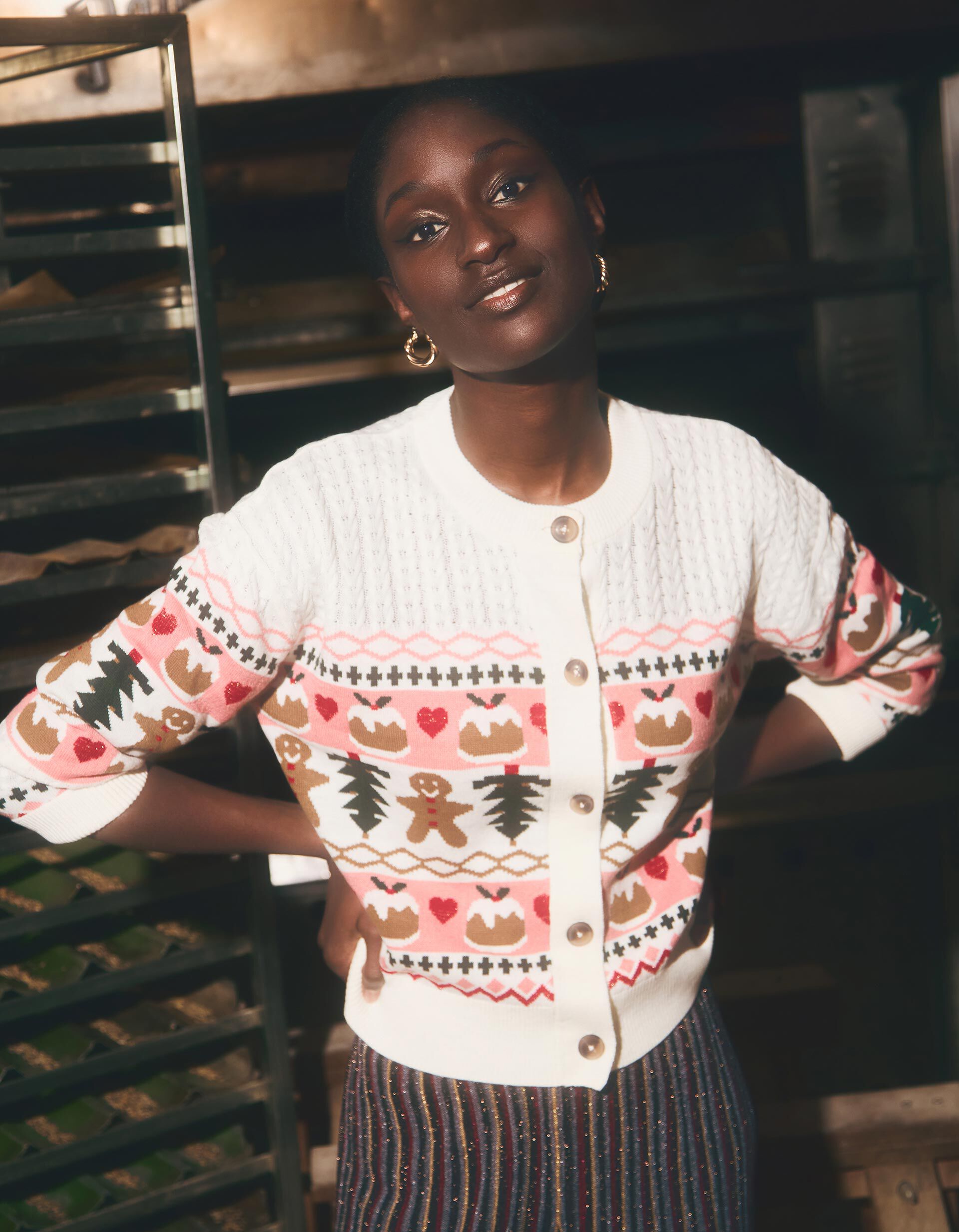 Comprar Online Casaco Malha Natal, Mulher, Bege