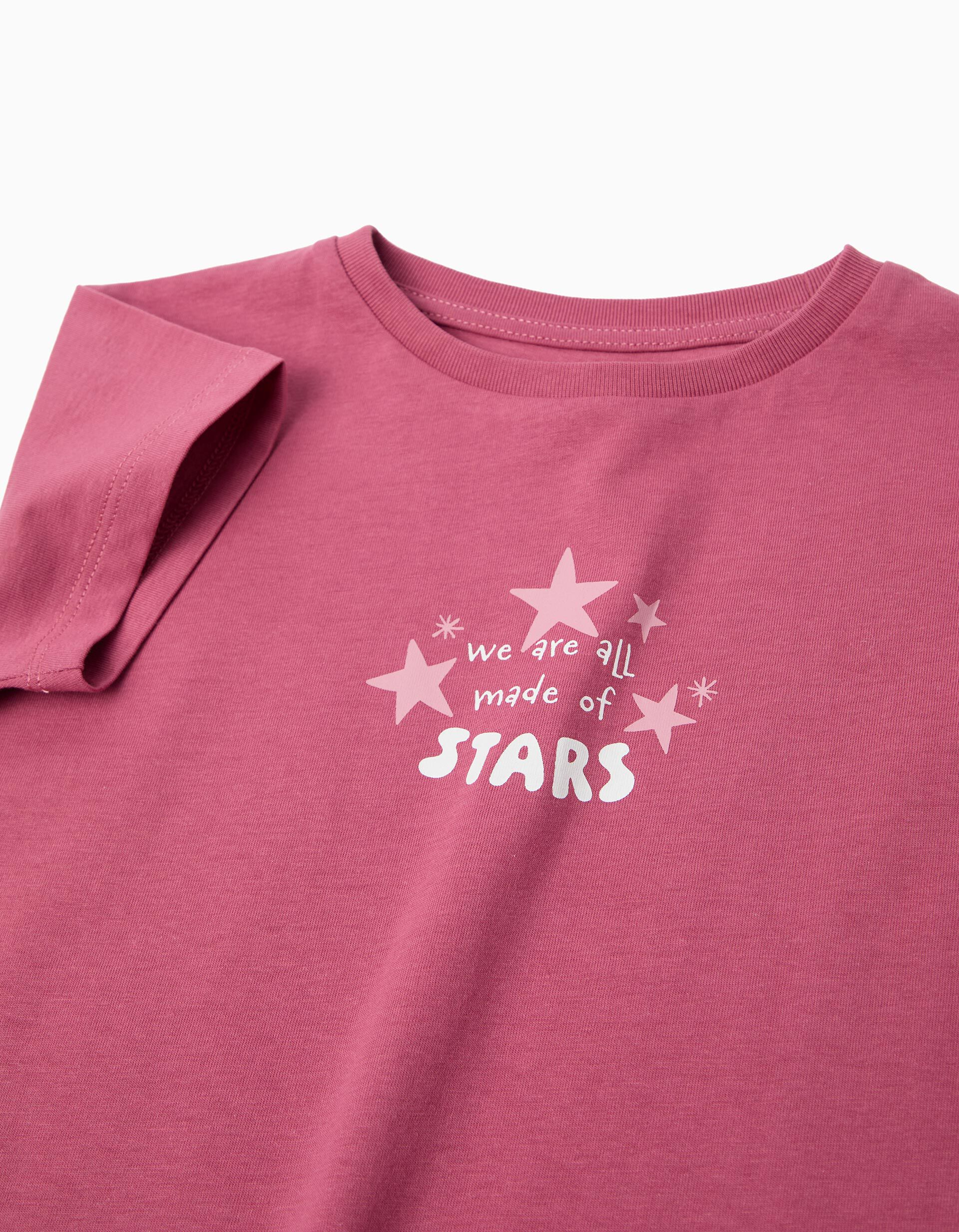 Comprar Online T-shirt Estampada, Menina, Rosa Escuro