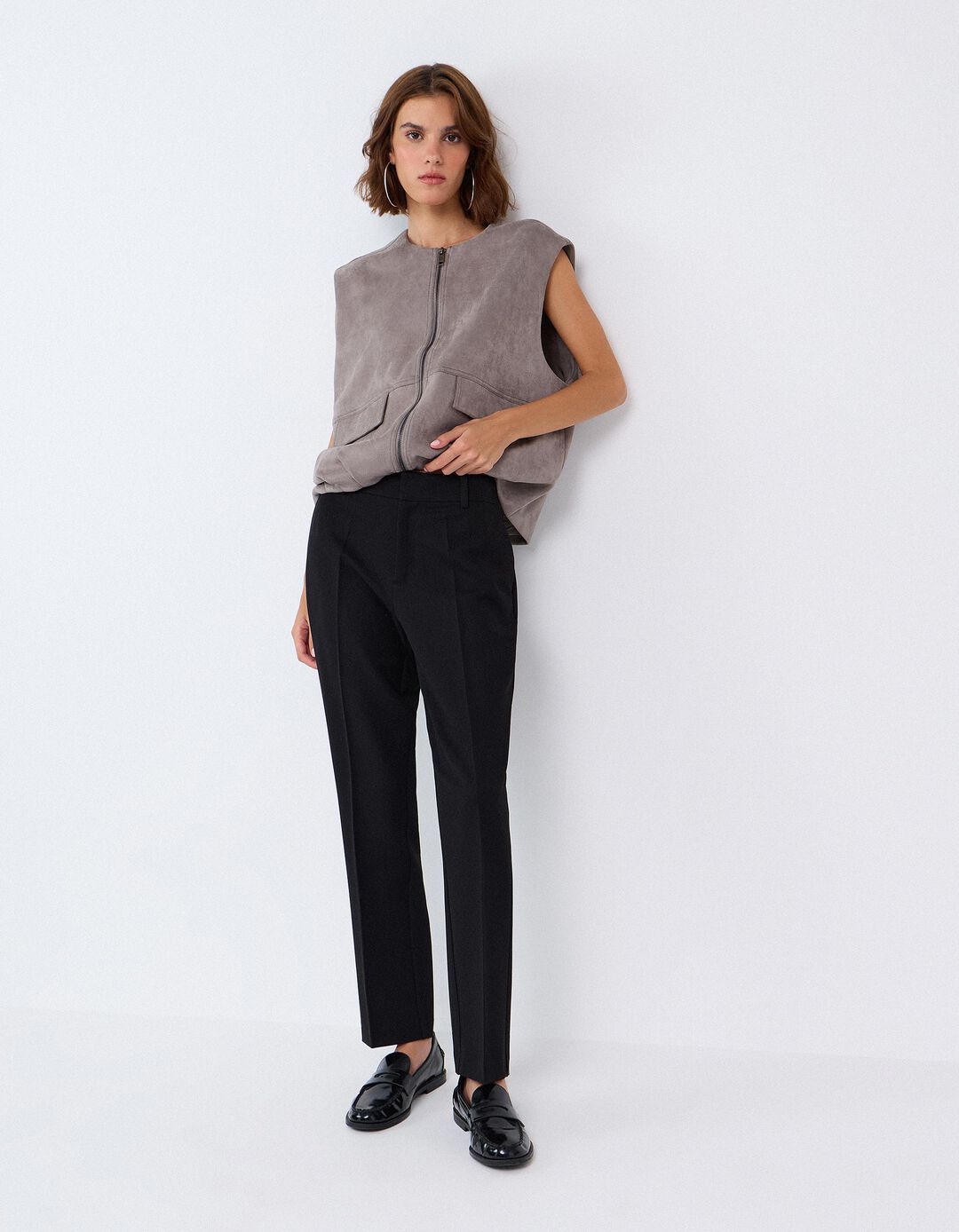 Cal&ccedil;as Tailored, Mulher, Preto