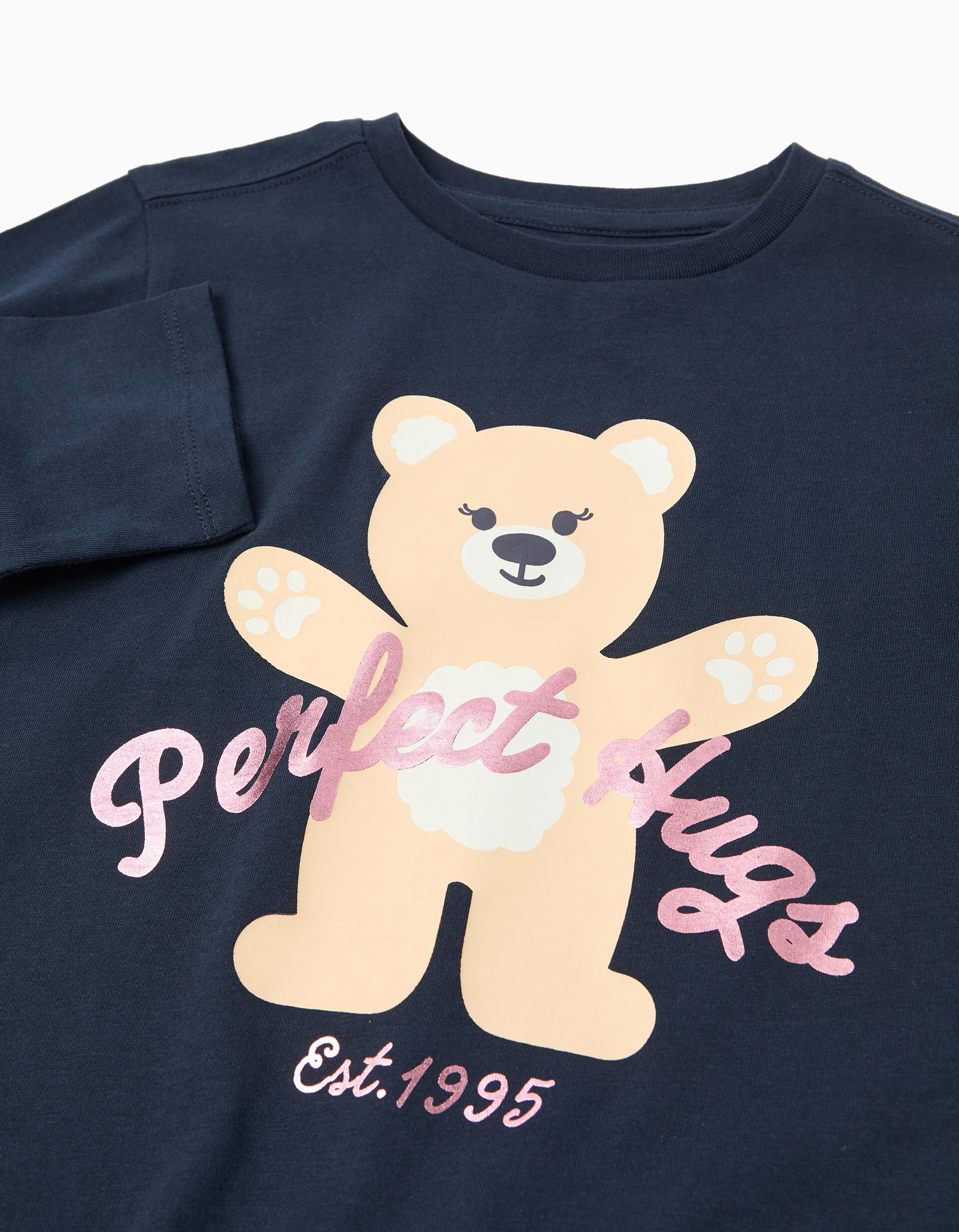 Comprar Online T-shirt de Manga Comprida, Menina, Azul Escuro