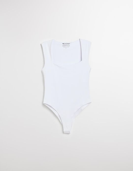 Comprar Online Body com Decote Quadrado, Mulher, Branco