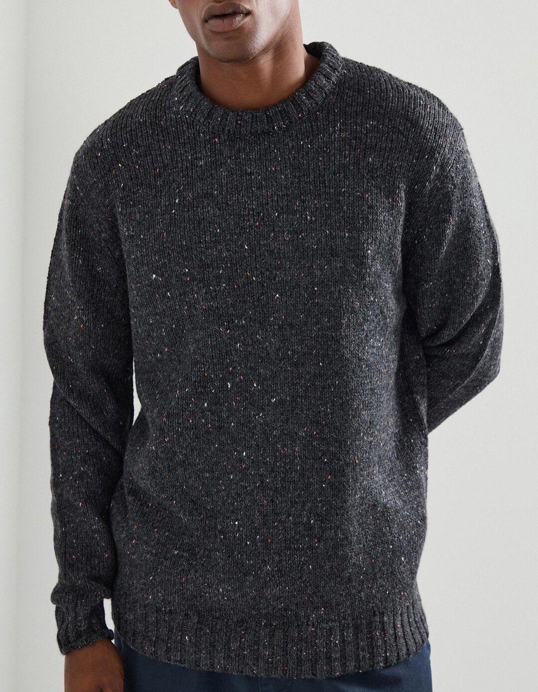 Camisola de Malha, Homem, Cinzento Escuro