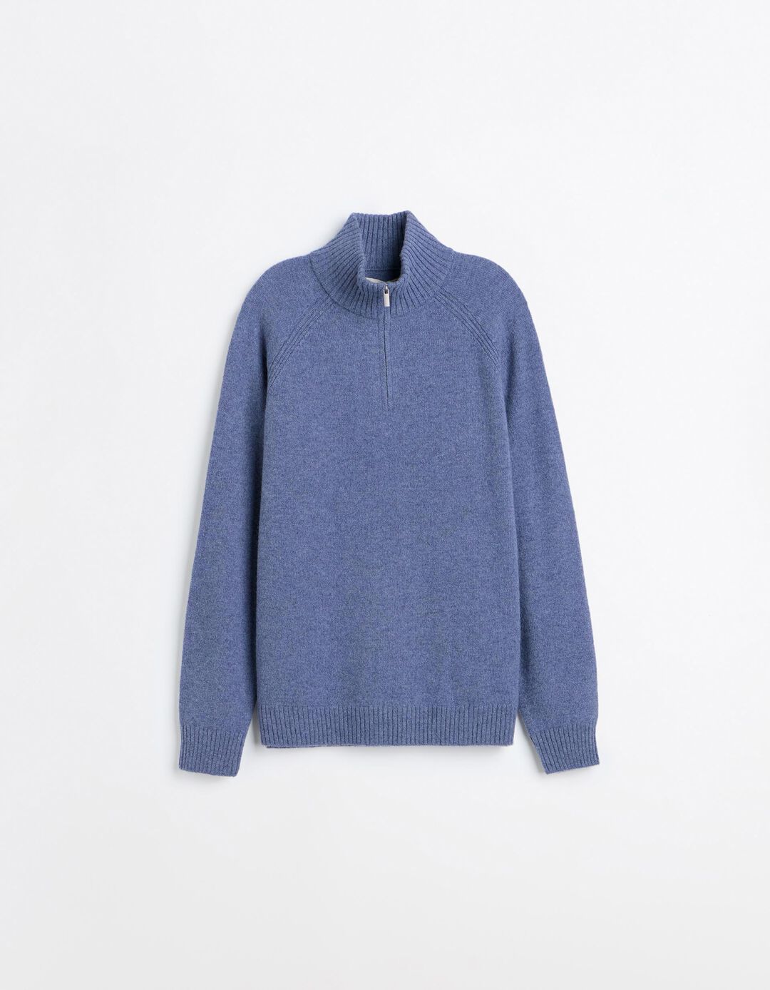 Camisola Com Mistura De L&atilde;, Homem, Azul
