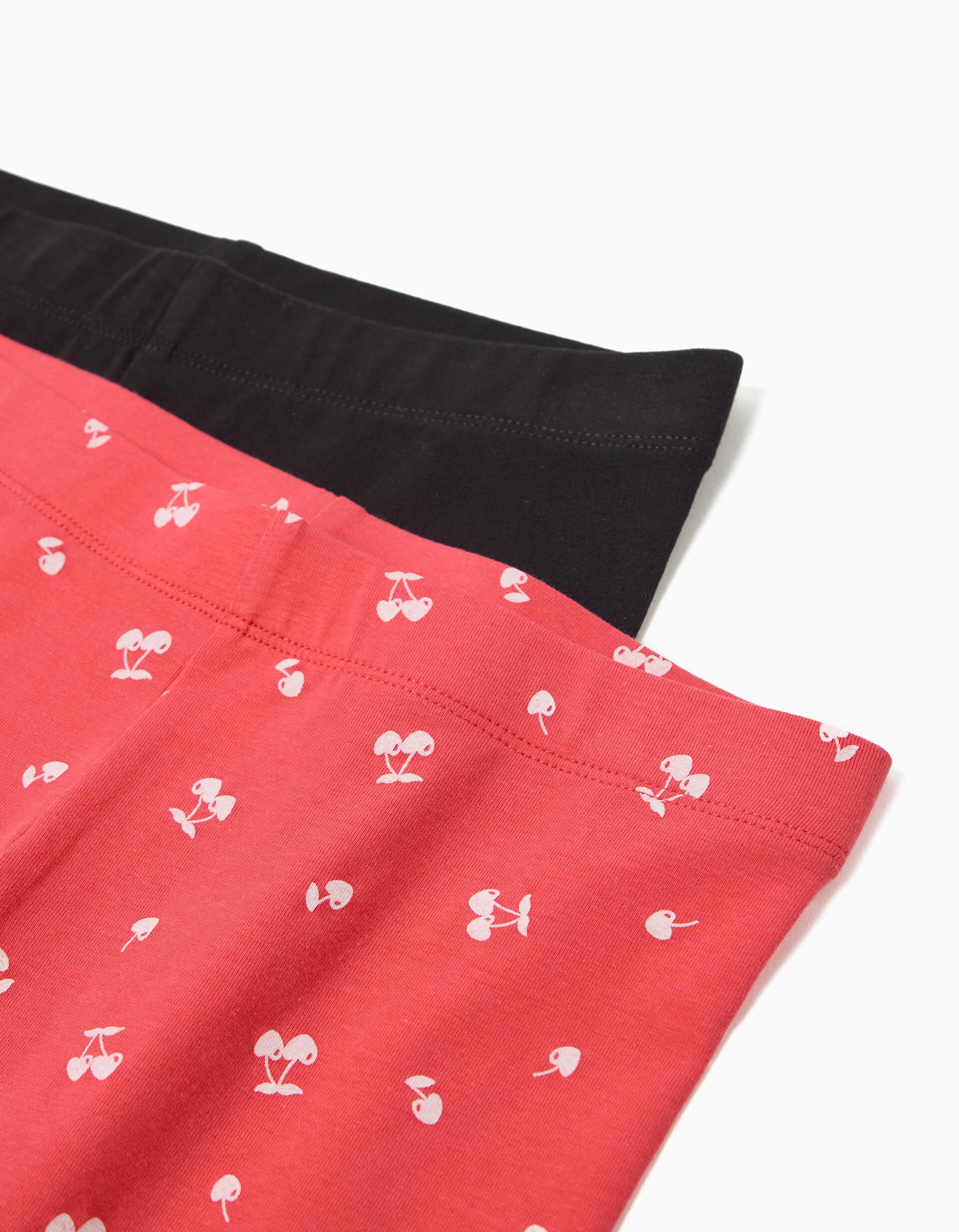 Comprar Online Pack 2 Leggings, Menina, Rosa Escuro