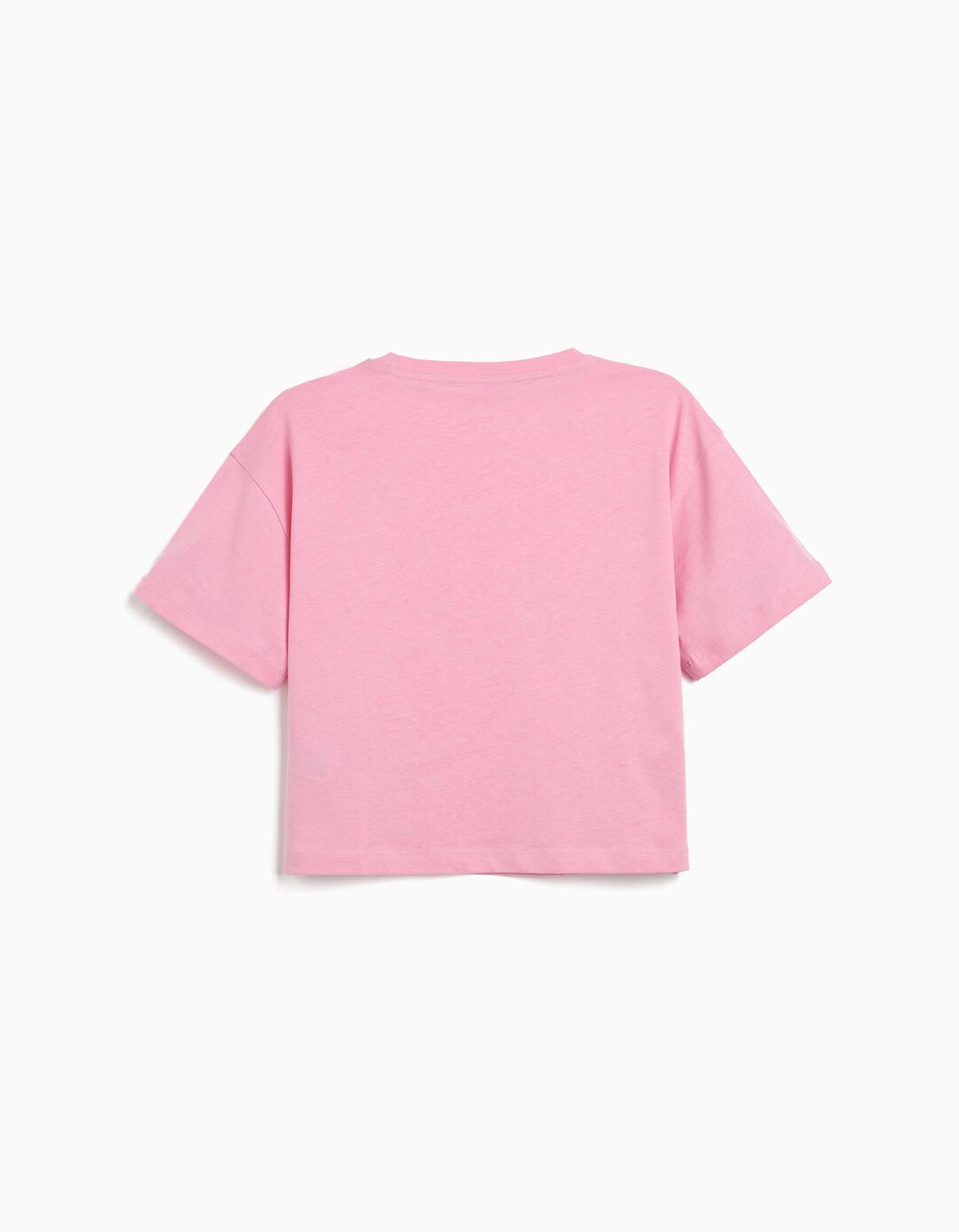 T-shirt Print, Menina, Rosa