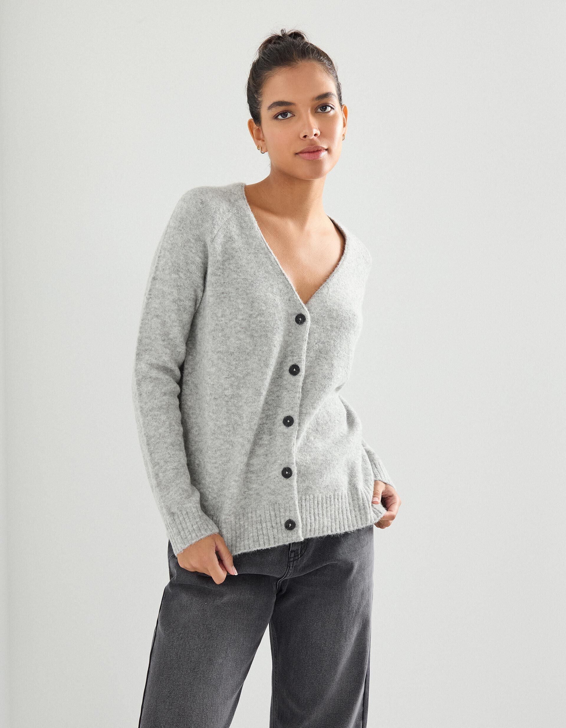 Comprar Online Casaco de Malha, Mulher, Cinzento