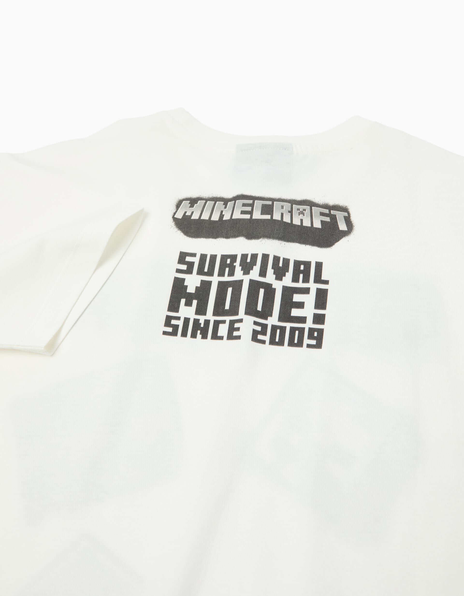 Comprar Online T-shirt Manga Curta 'Minecraft', Menino, Branco