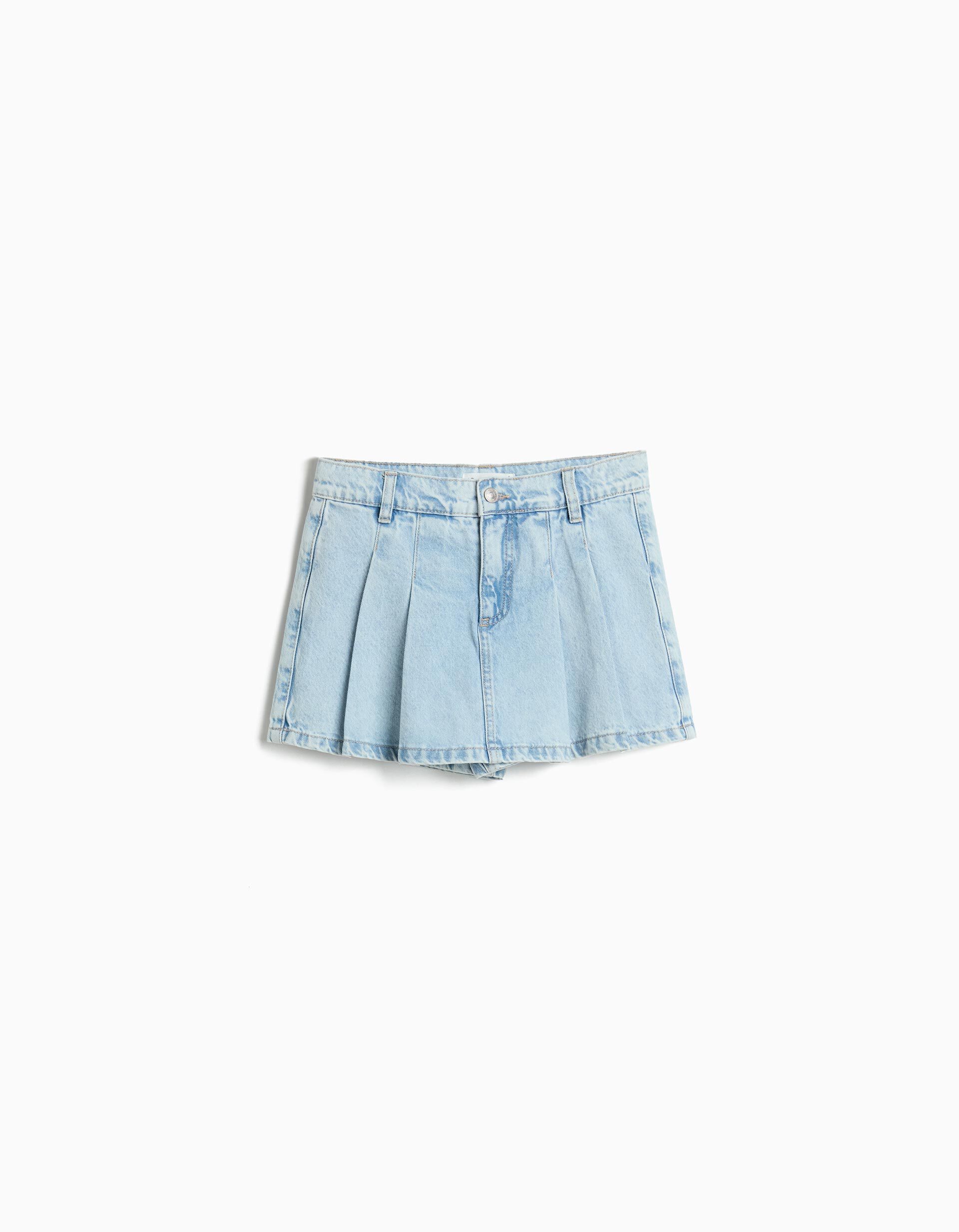 Comprar Online Saia-cal&ccedil;&atilde;o de Ganga, Menina, Azul Claro