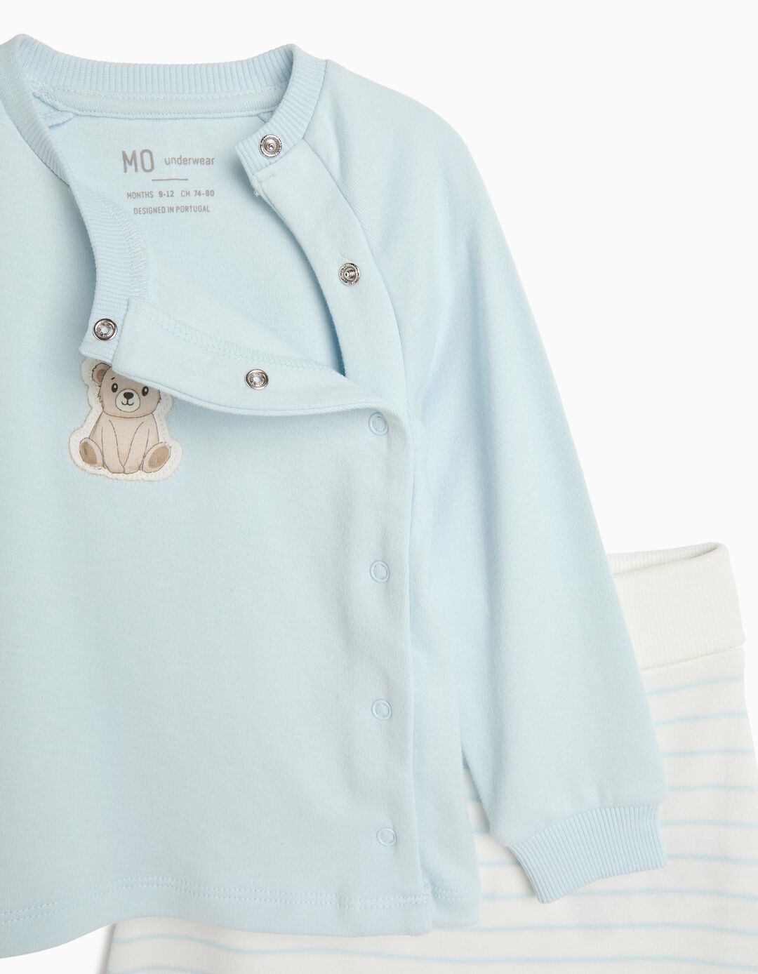 Pijama Interlock, Menino, Azul Claro