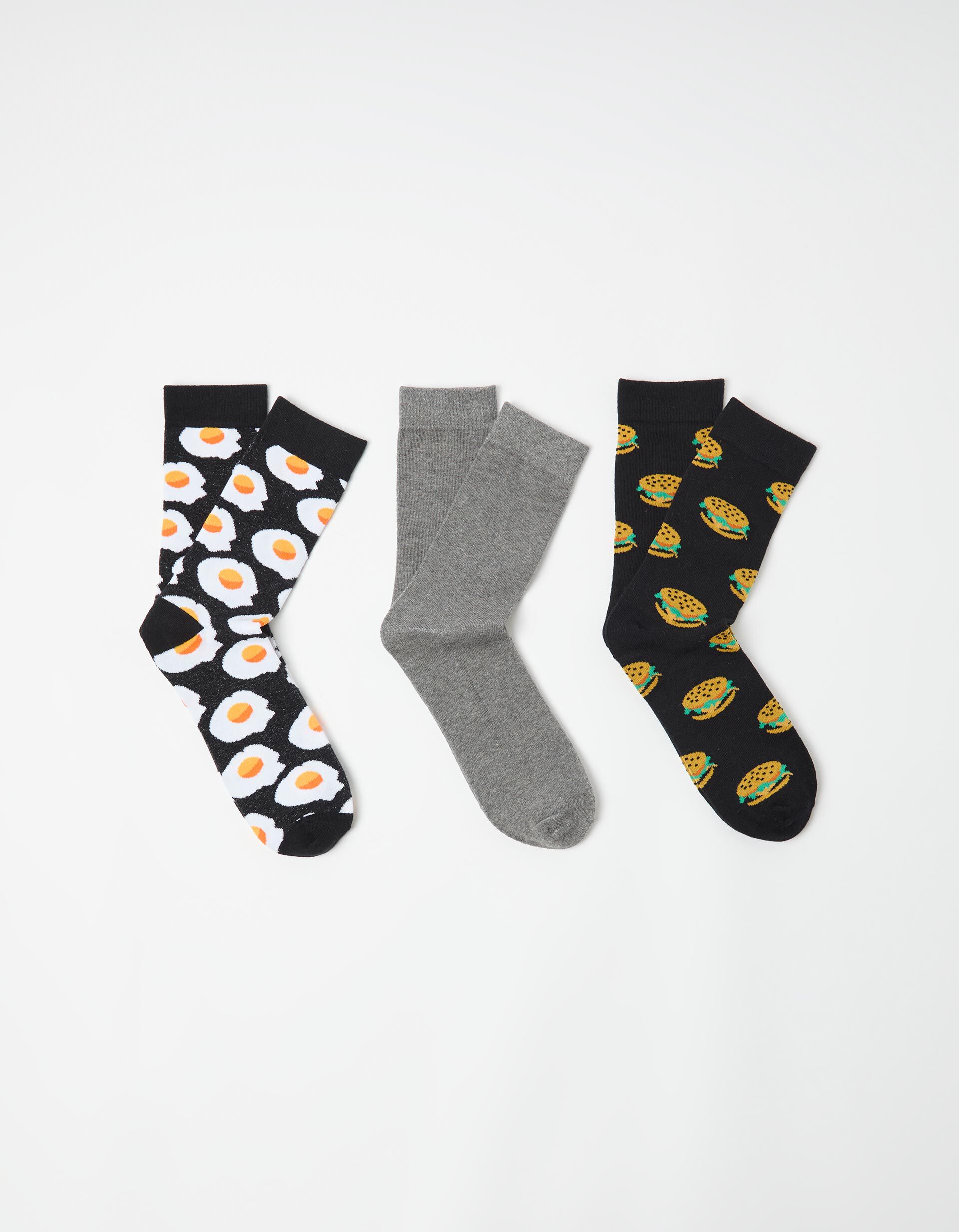 Comprar Online Pack 3 Pares de Meias, Homem, Cinzento