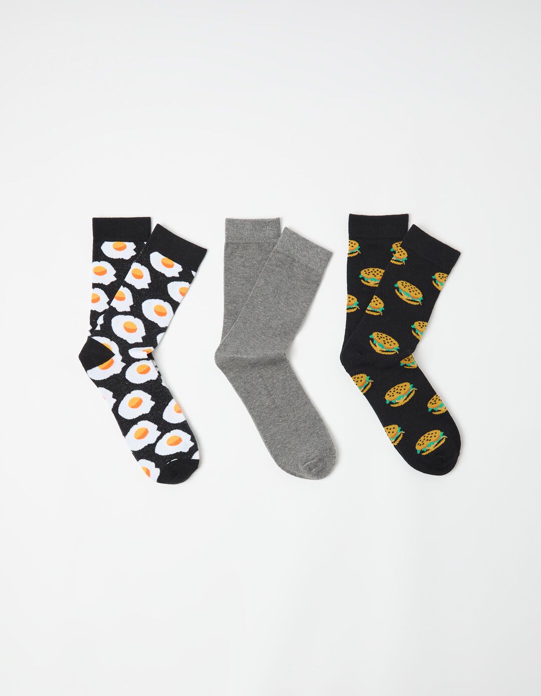 Pack 3 Pares de Meias, Homem, Cinzento