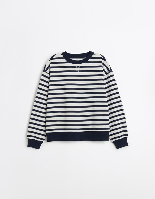 Comprar Online Sweatshirt Riscas, Mulher, Azul Escuro