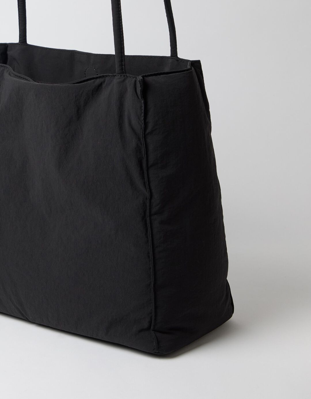 Mala Shopper De Nylon, Mulher, Preto