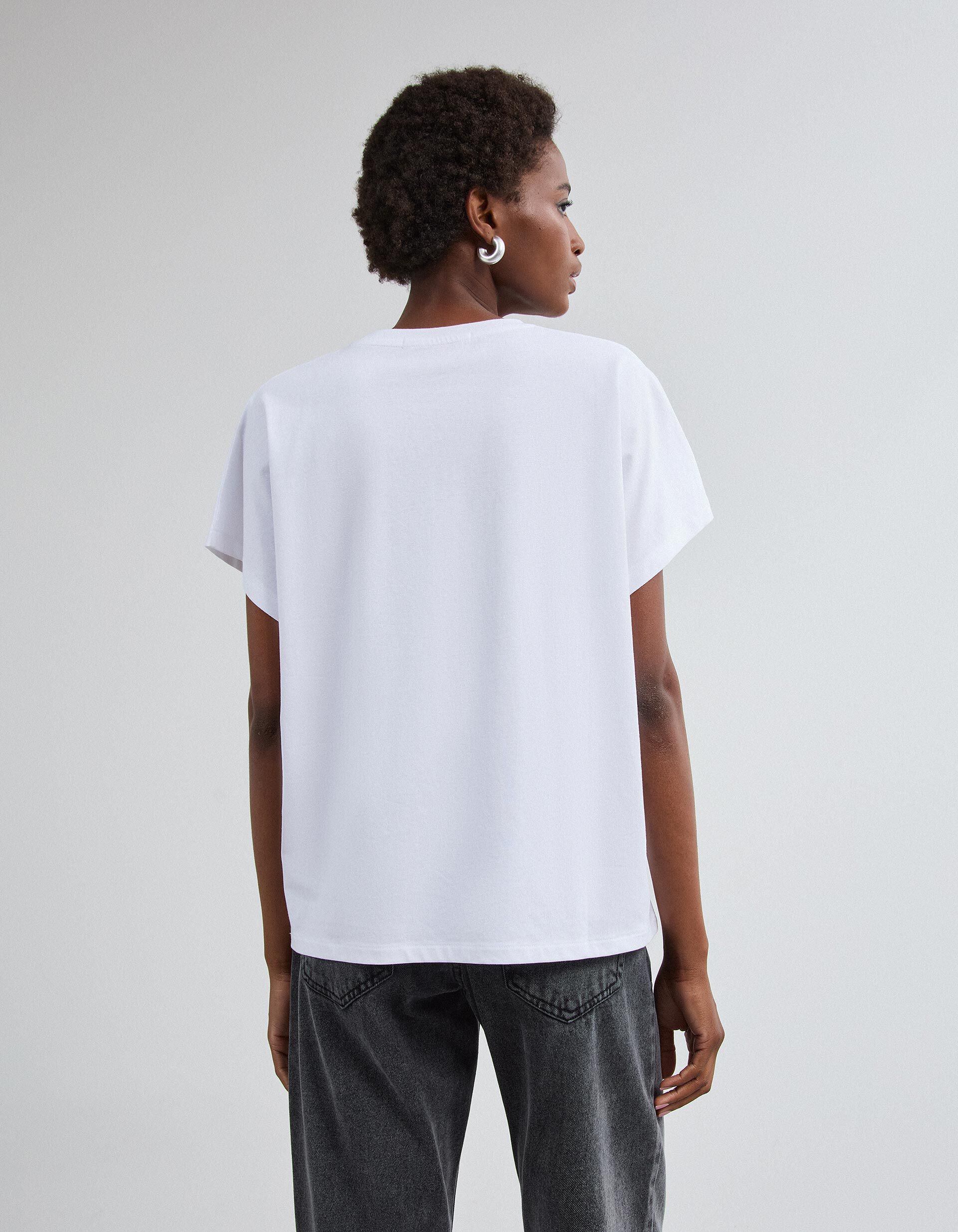 Comprar Online T-shirt Com Estampado Foil, Mulher, Branco