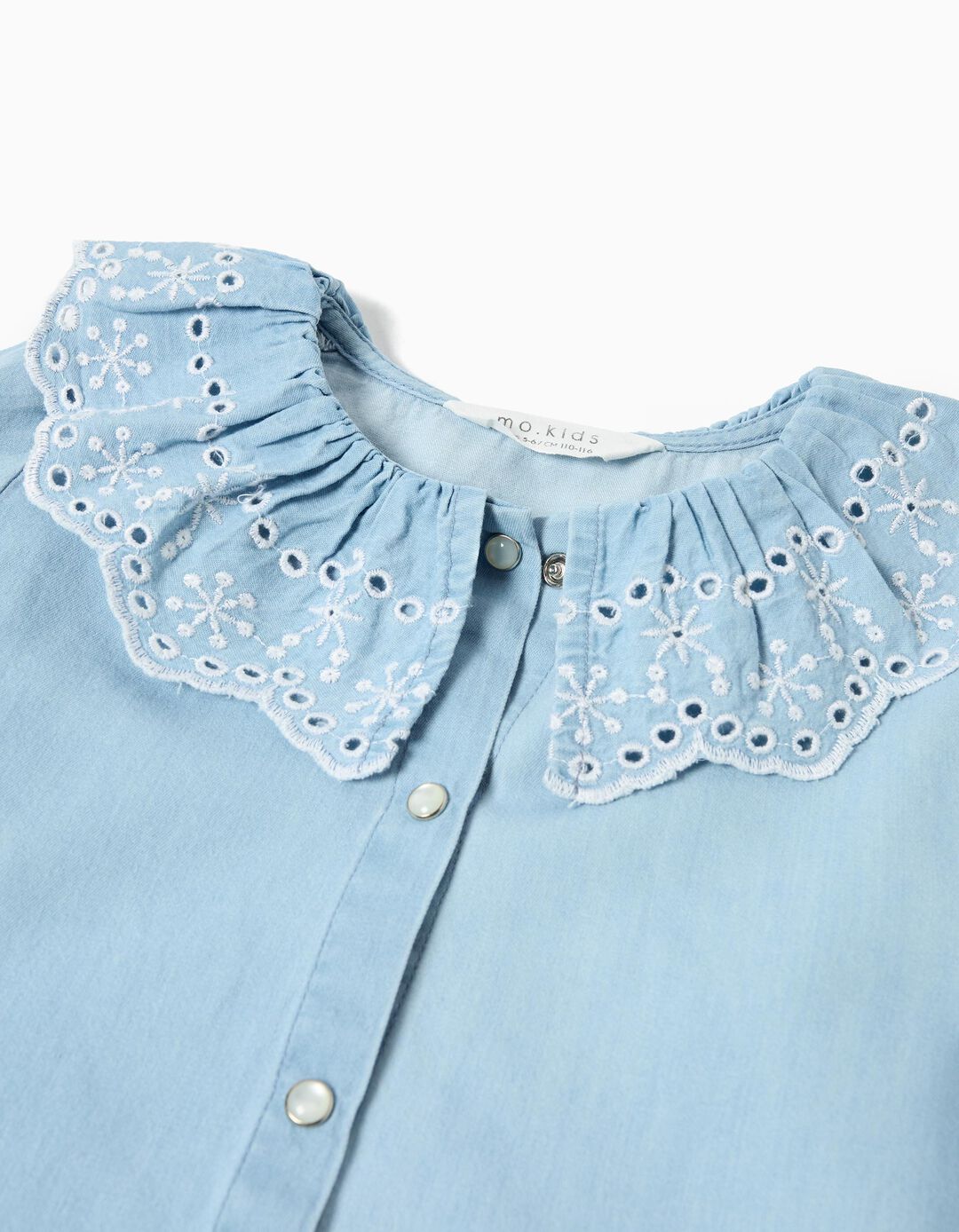 Camisa, Menina, Azul Claro 
