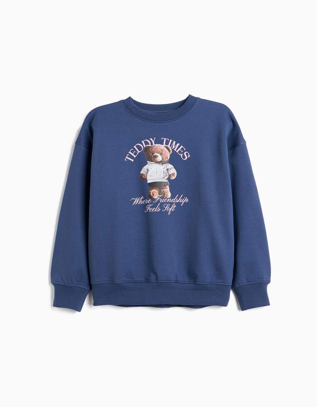 Sweatshirt Estampada, Menina, Azul